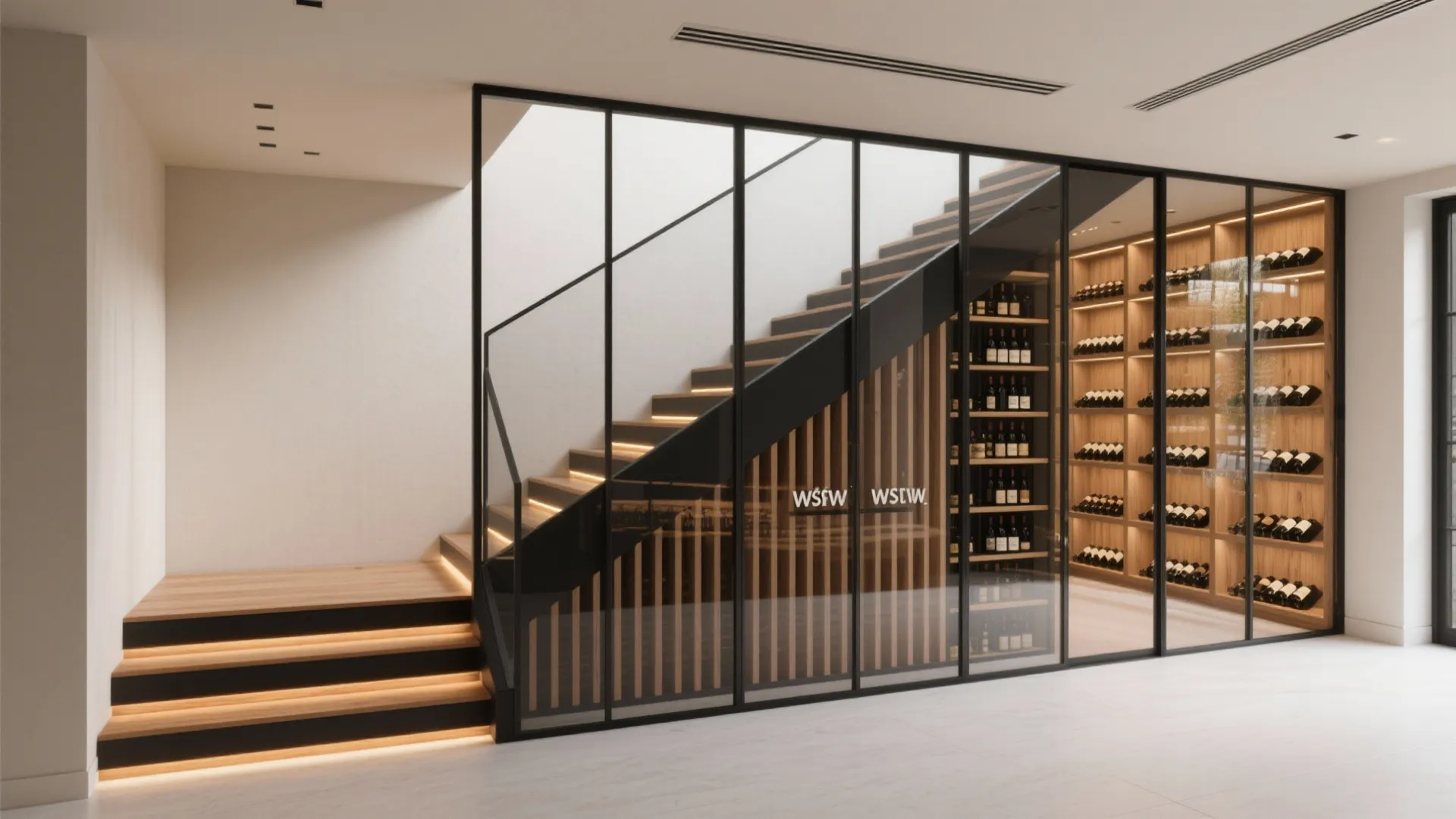 Under-Stairs Niche Wine Room