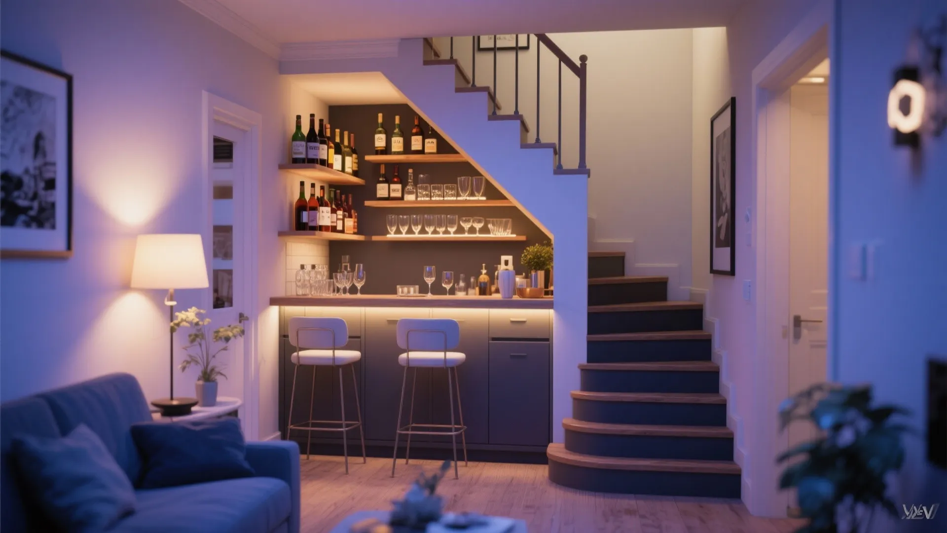 5. Under-the-Stairs Bar