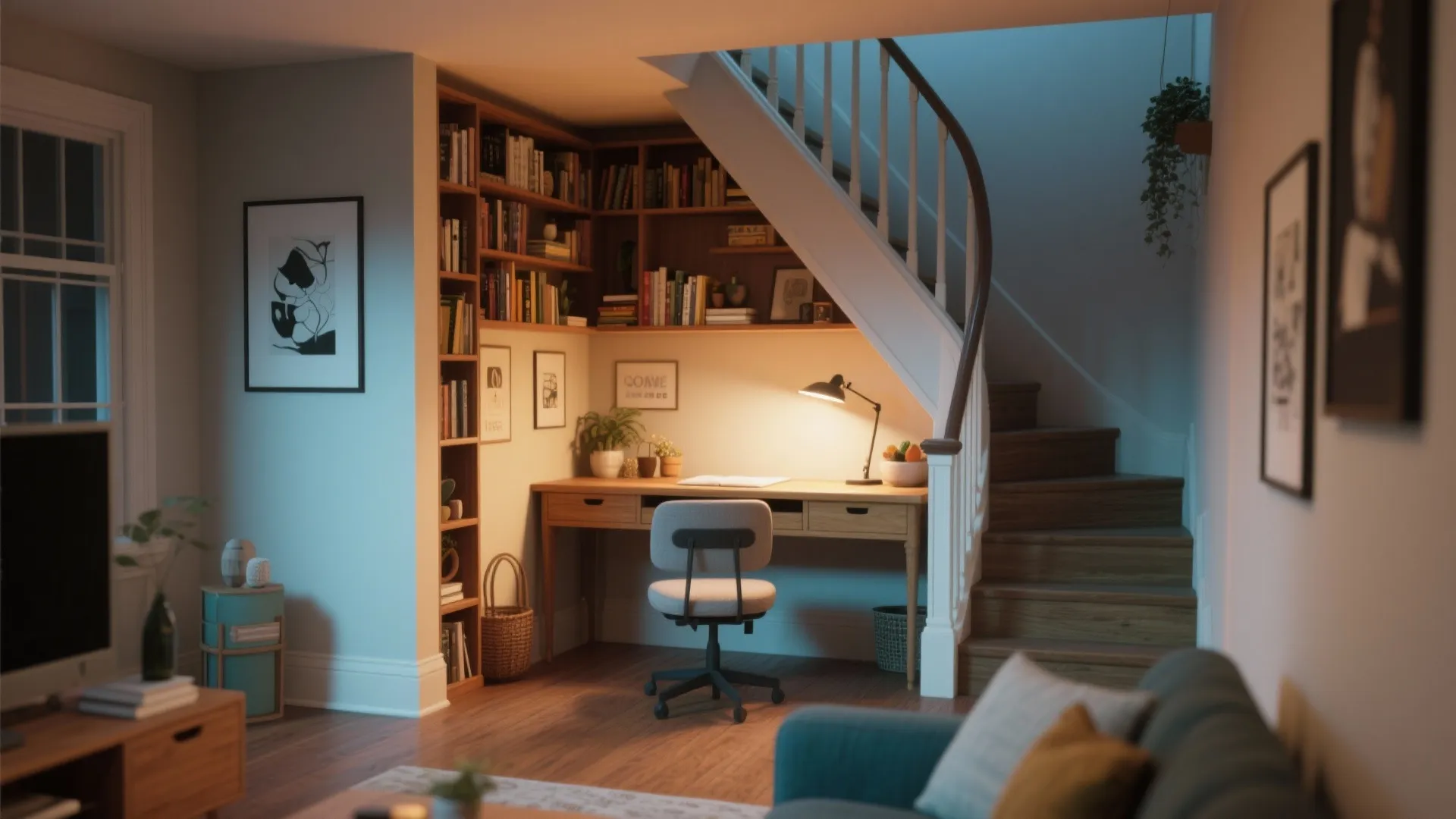 Under-Stairs Desk Nook