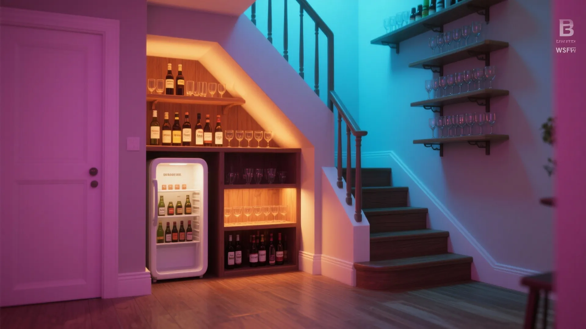 5. Under-Stairs Drink Bar