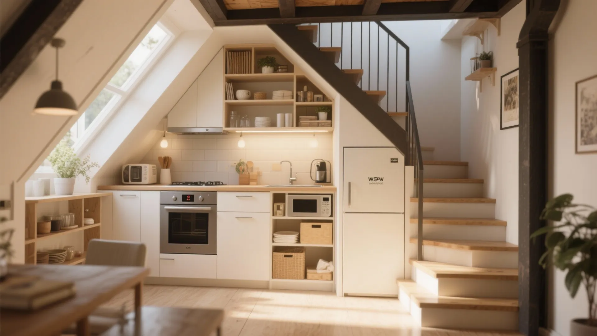 6. Under-Stairs Kitchenettes
