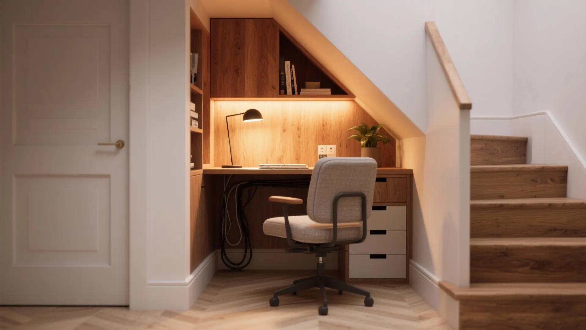 6. Under-the-Stairs Office Nook