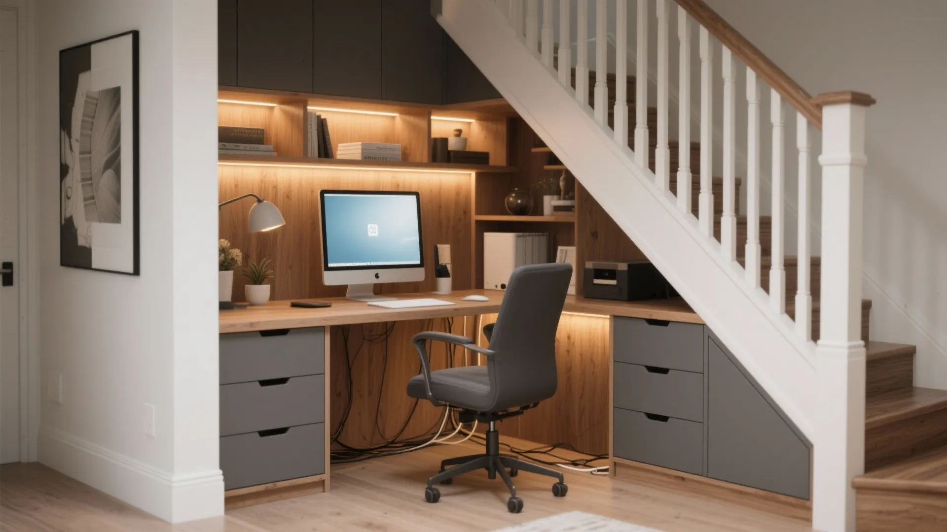 4. Under-Stairs Office
