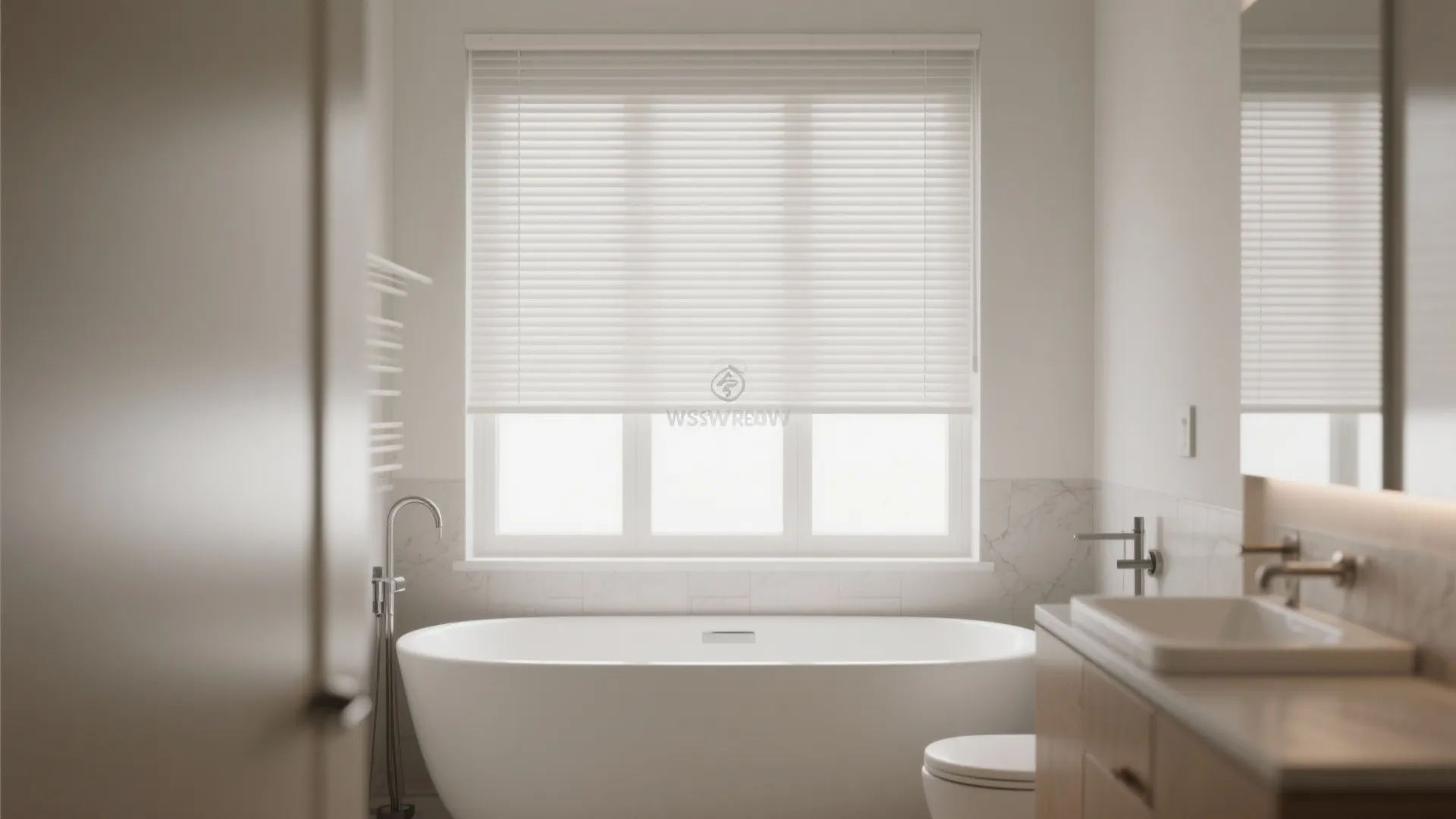 5. Under-Window Tub with Waterproof Blinds