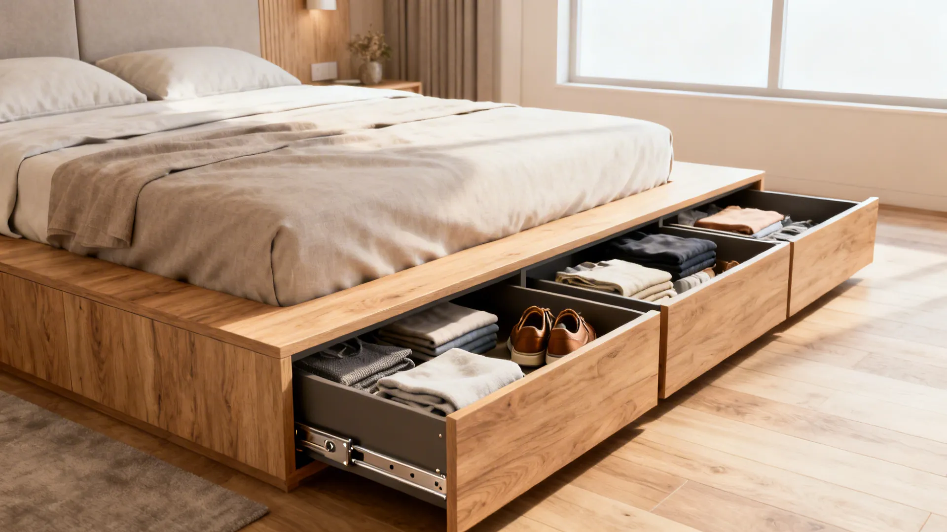 2. Drawer bed (under-bed drawers)
