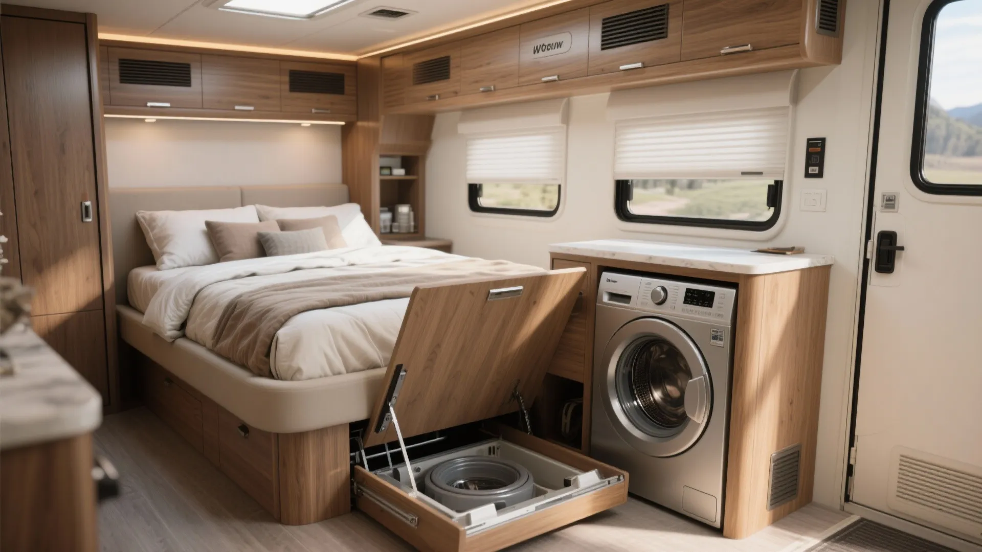 2. Under-bed laundry bay