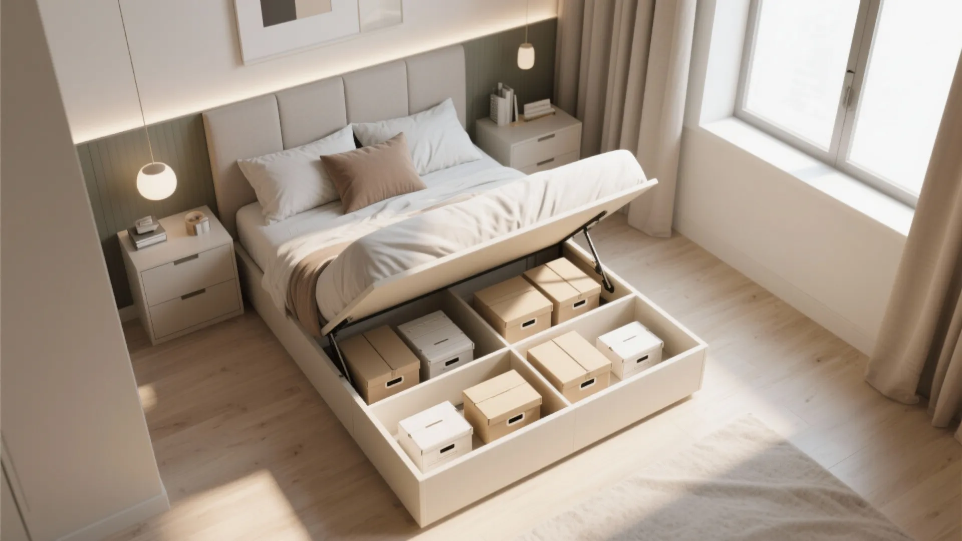 3. Hidden Storage Under the Bed