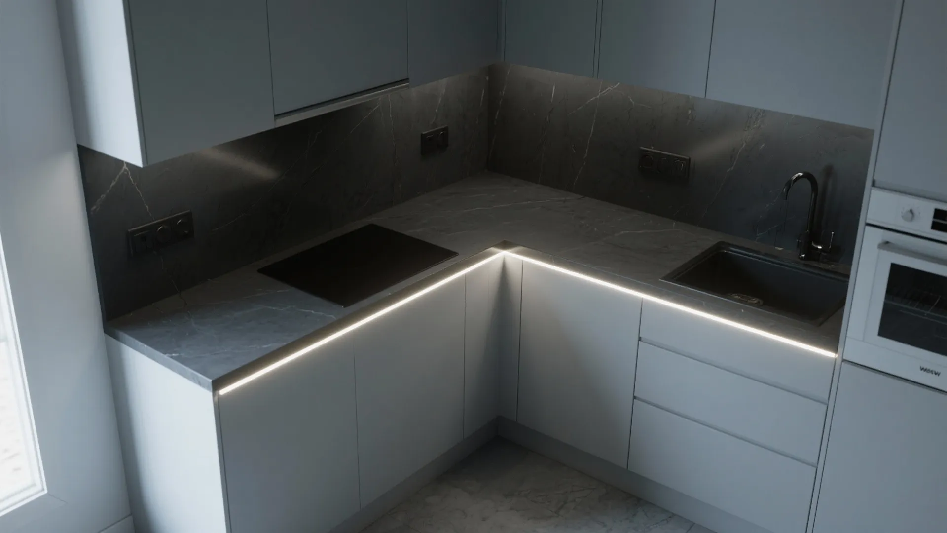 3. Brighten with under-cabinet lighting