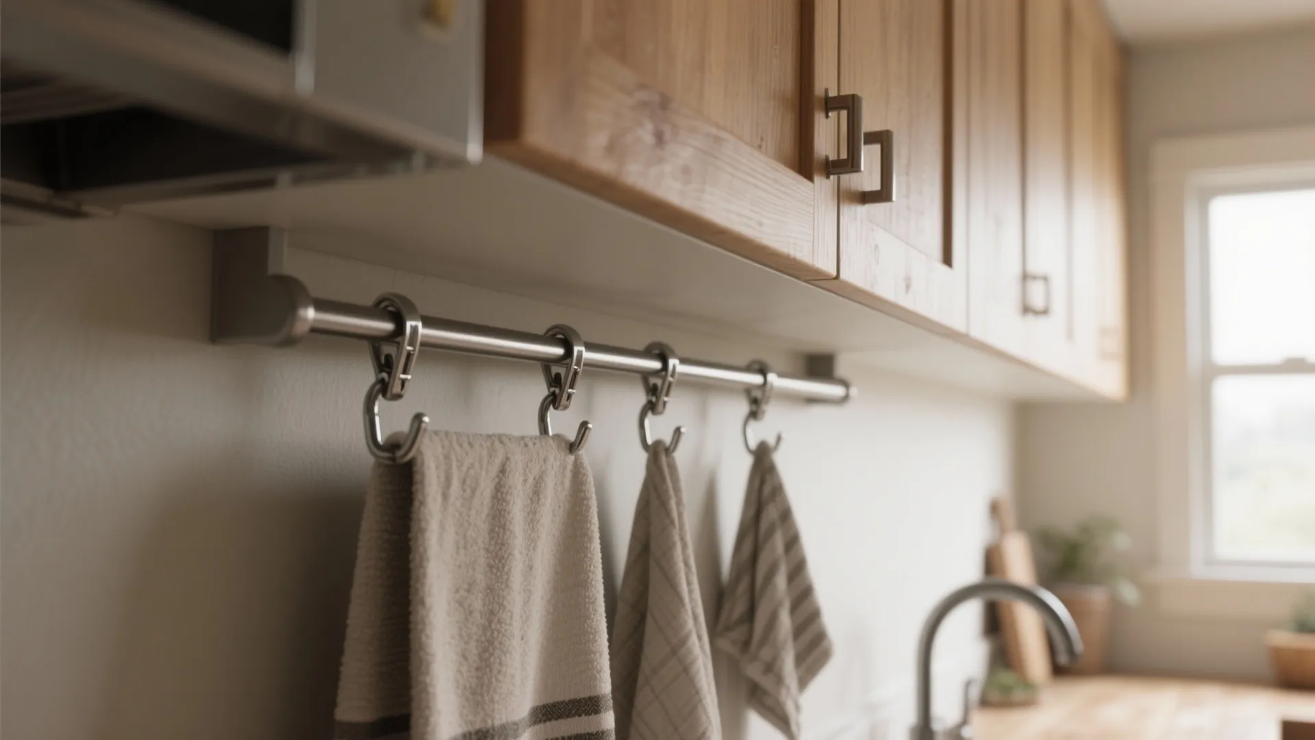 2. Under-Cabinet Bar with Quick Clips