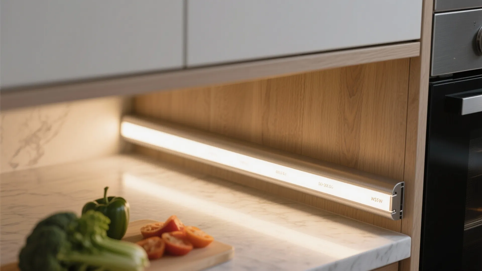 Minimalist under-cabinet task lighting