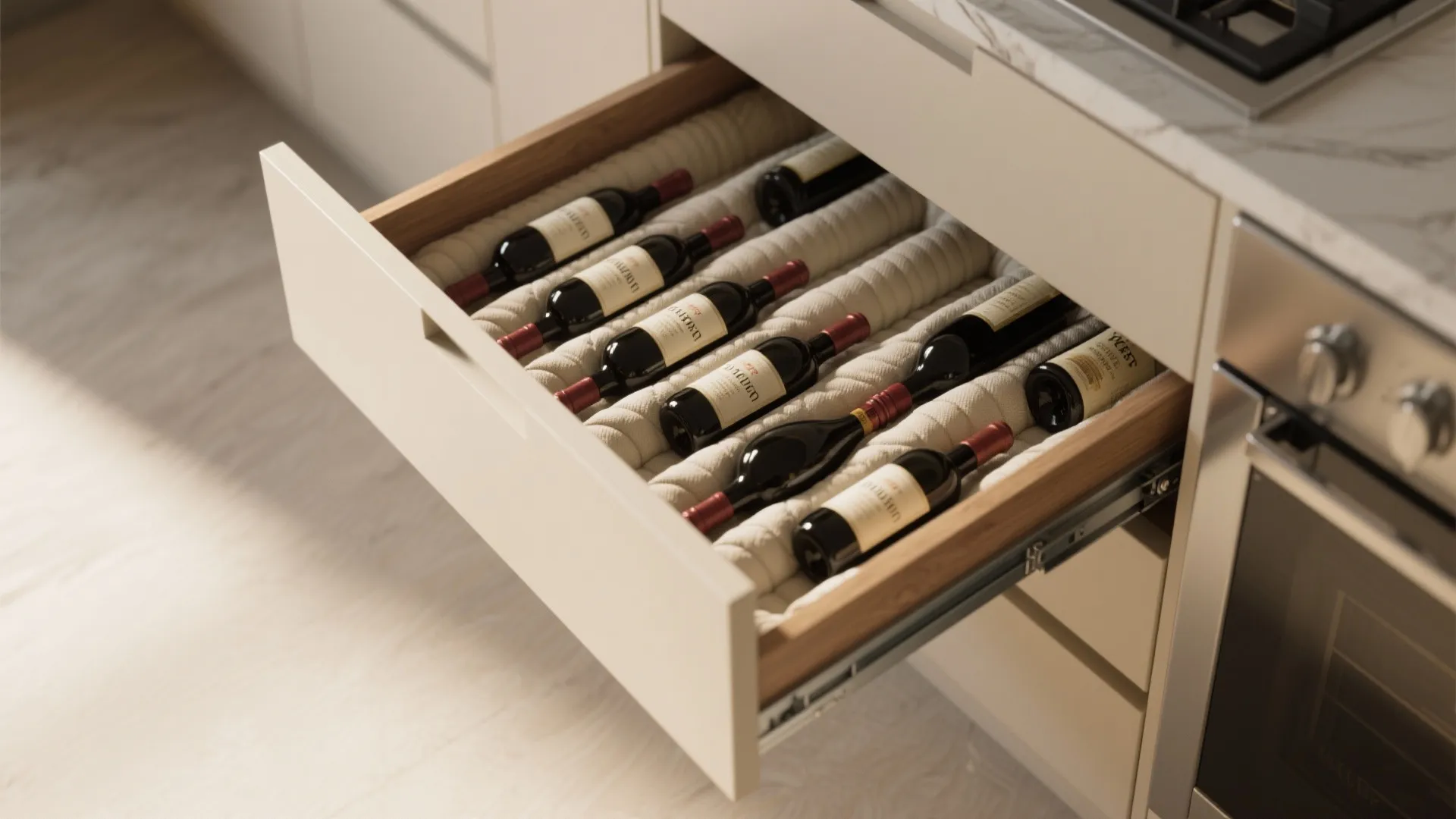 2. Under-counter drawers and shallow cabinets