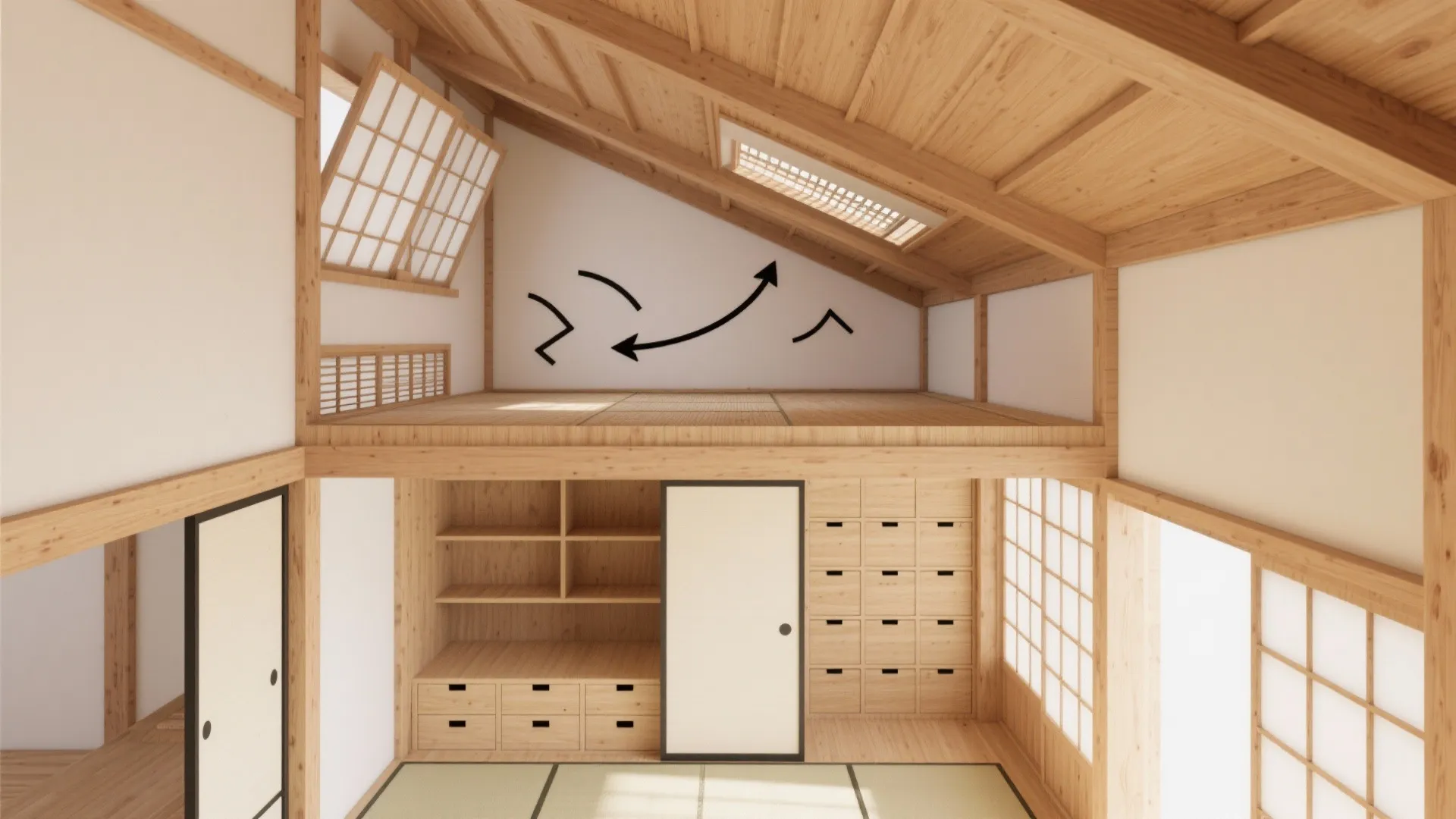 床下と小屋裏を“空気まで”使う｜収納技巧の立体化