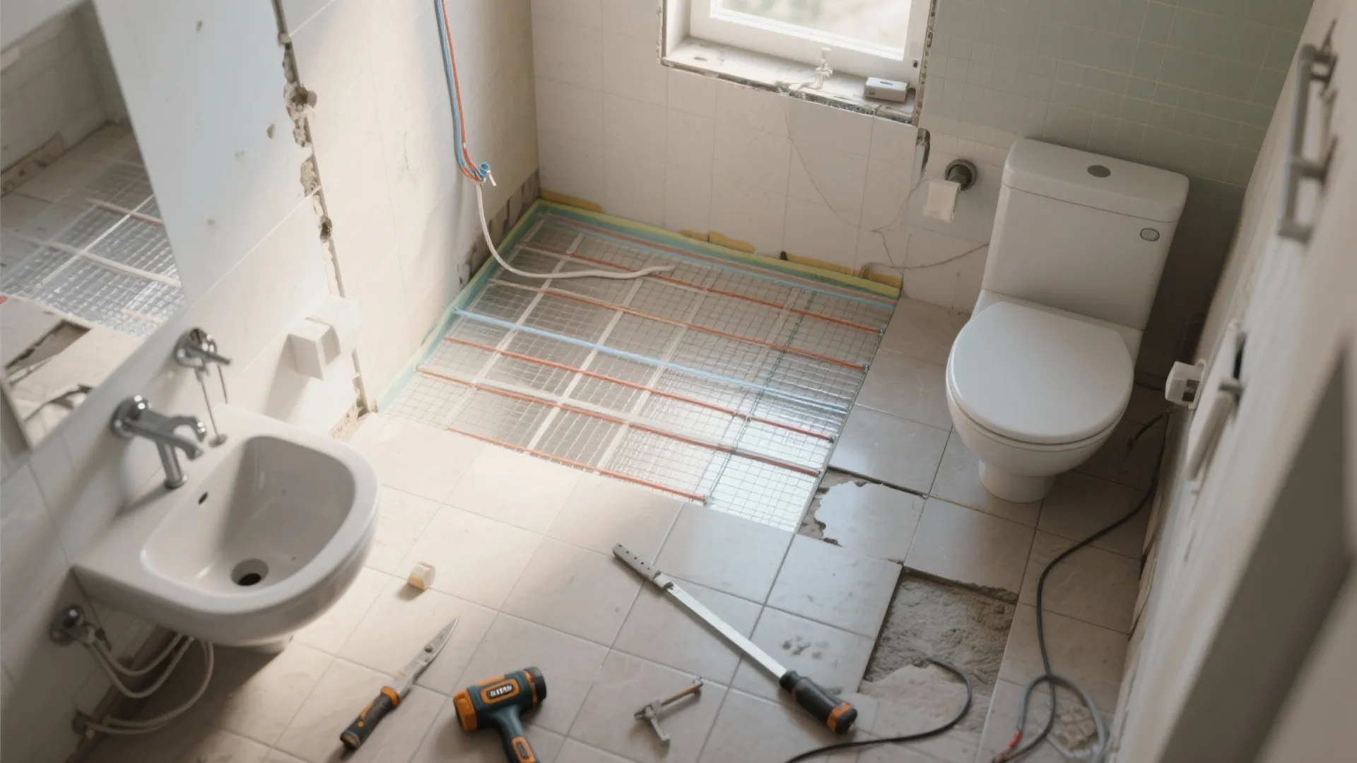 5. Underfloor mat or low-voltage floor heating