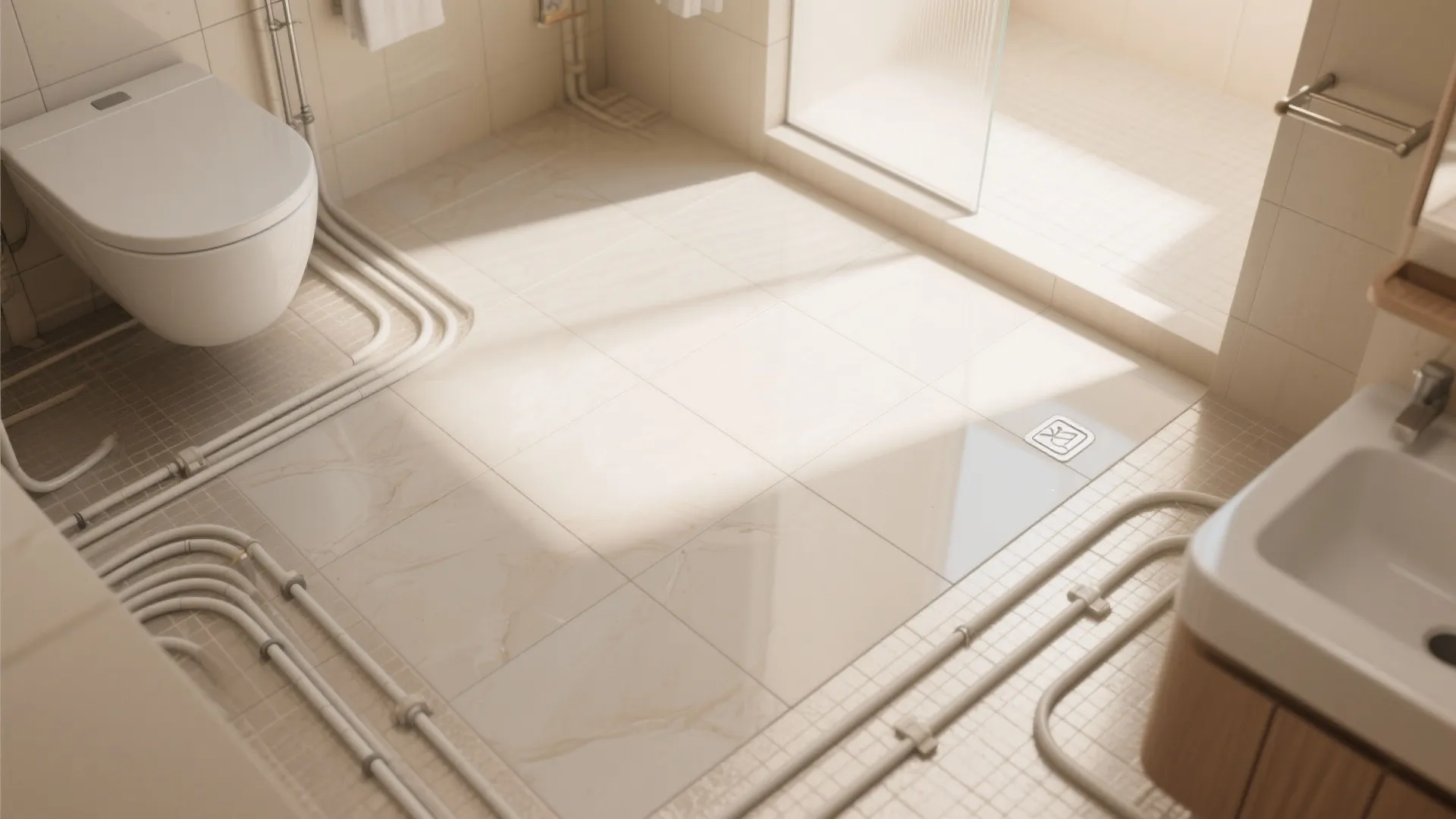 9. Underfloor Heating with Porcelain