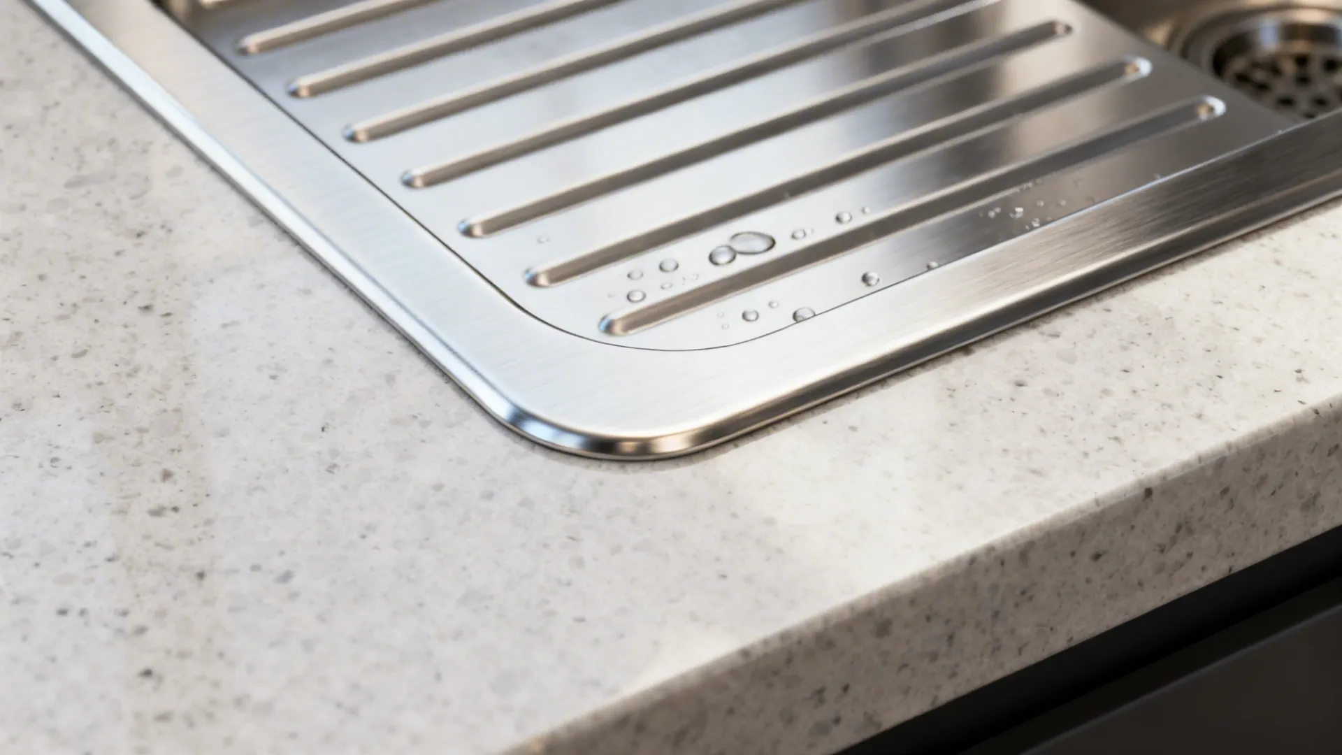 1) Minimalist Undermount with Integrated Drainboard