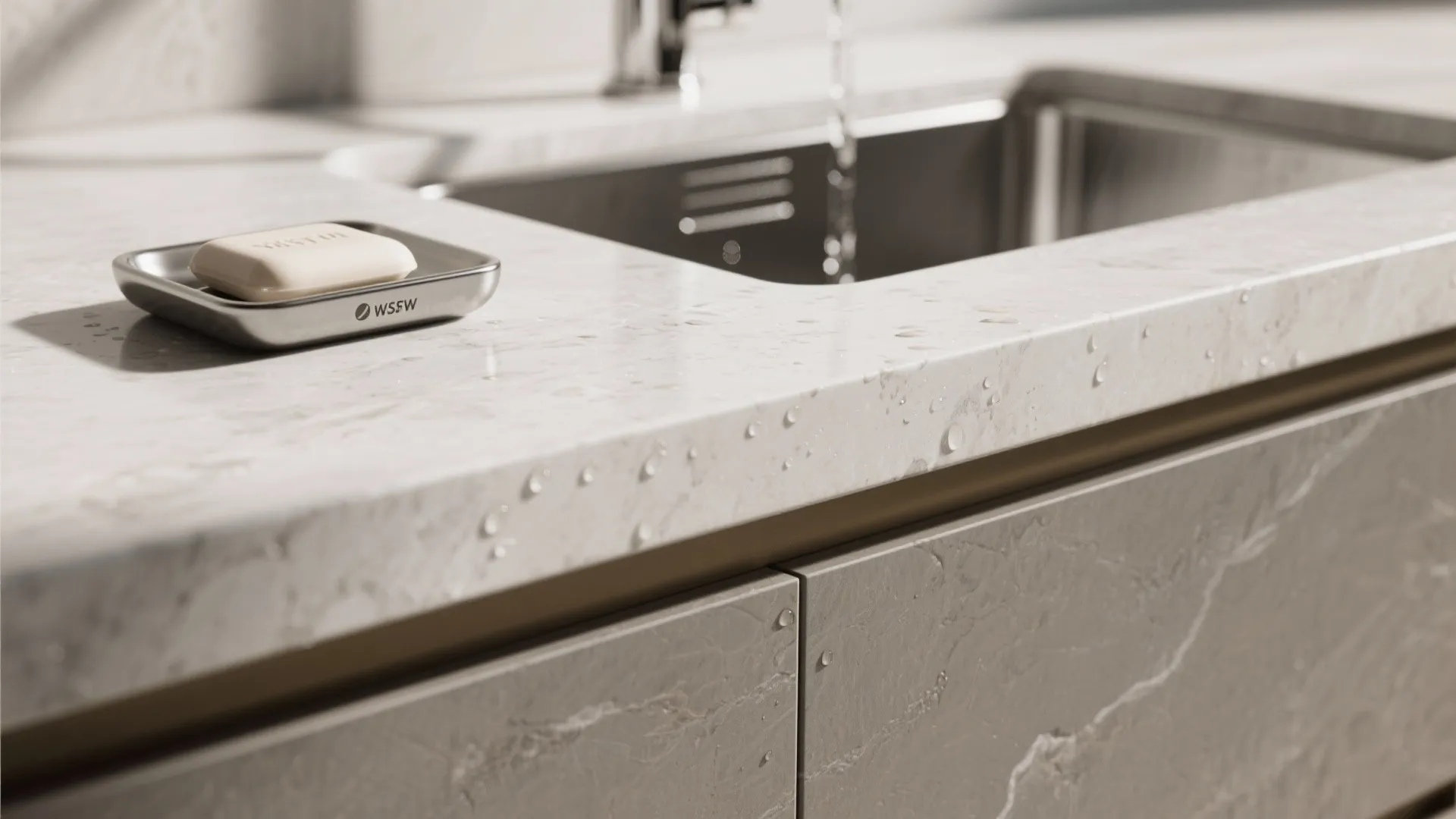 Undermount Sink with Ledge Shelf and a Tall Medicine Mirror