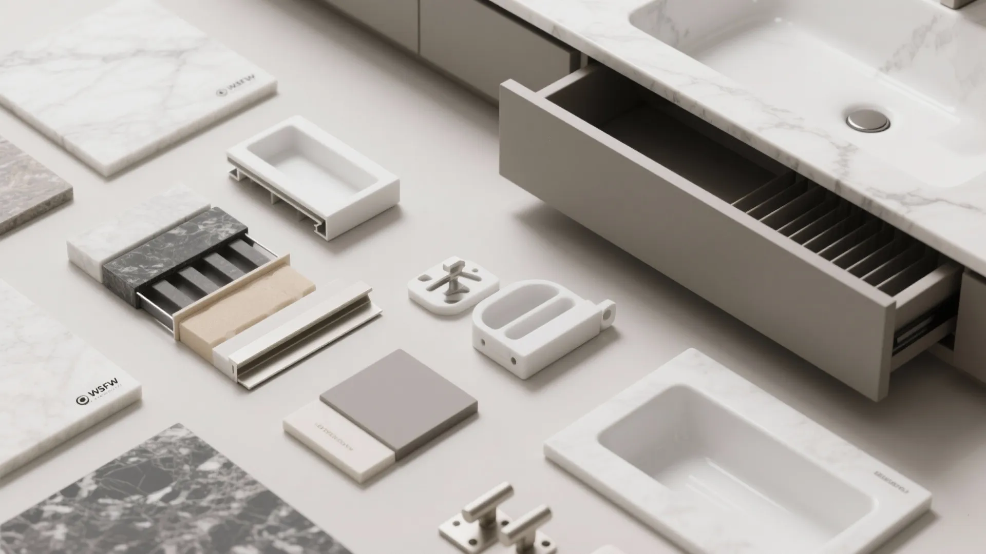 Under-Mount Basins with Slim Edges and Hidden Storage