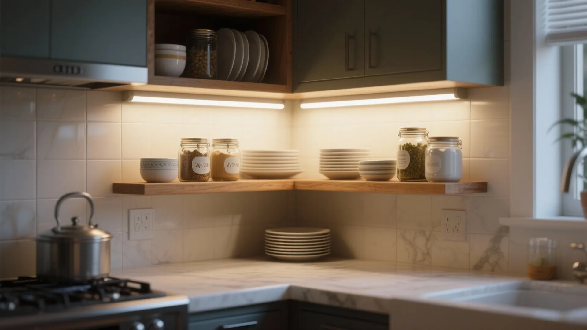 5. Under-Shelf Light Bars for Pantry and Kitchen Nooks