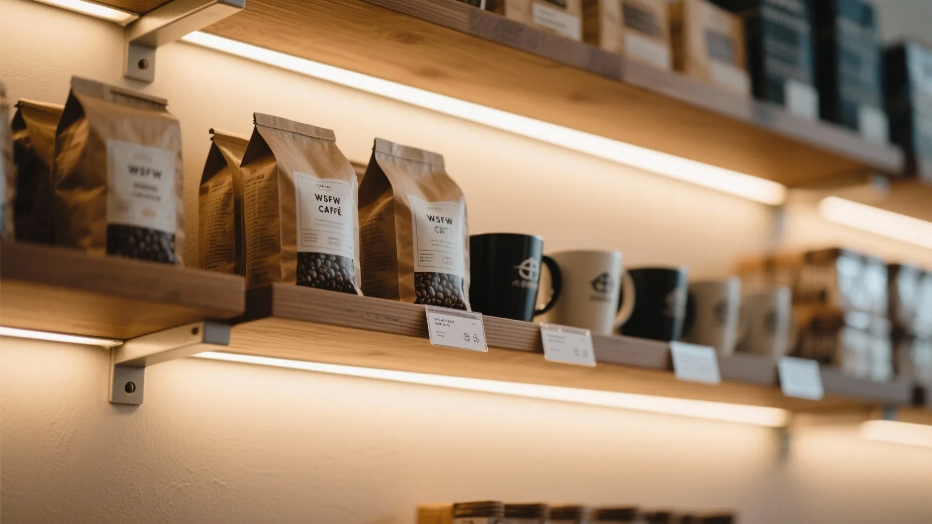 Under-shelf glow and vertical luminance for product display