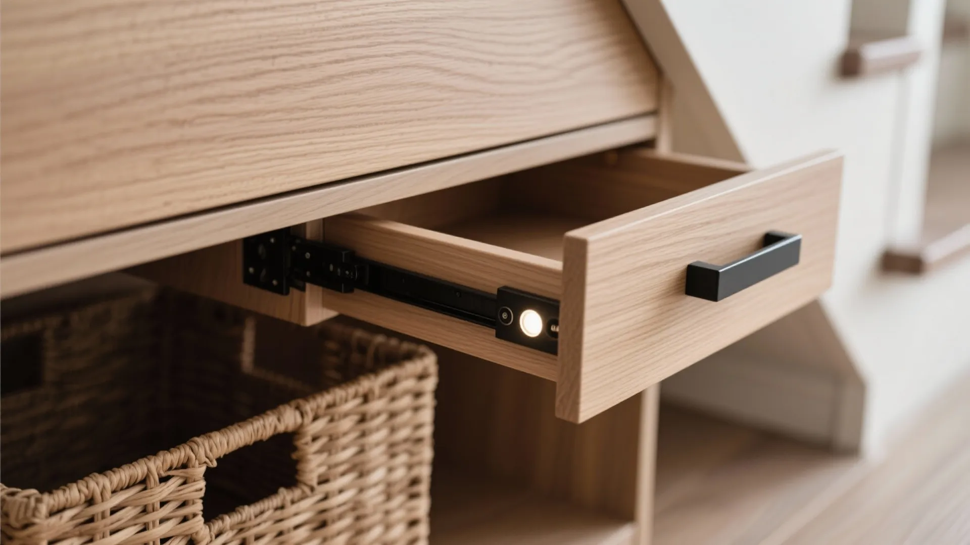 Staircase With Built-in Storage and Study Nooks
