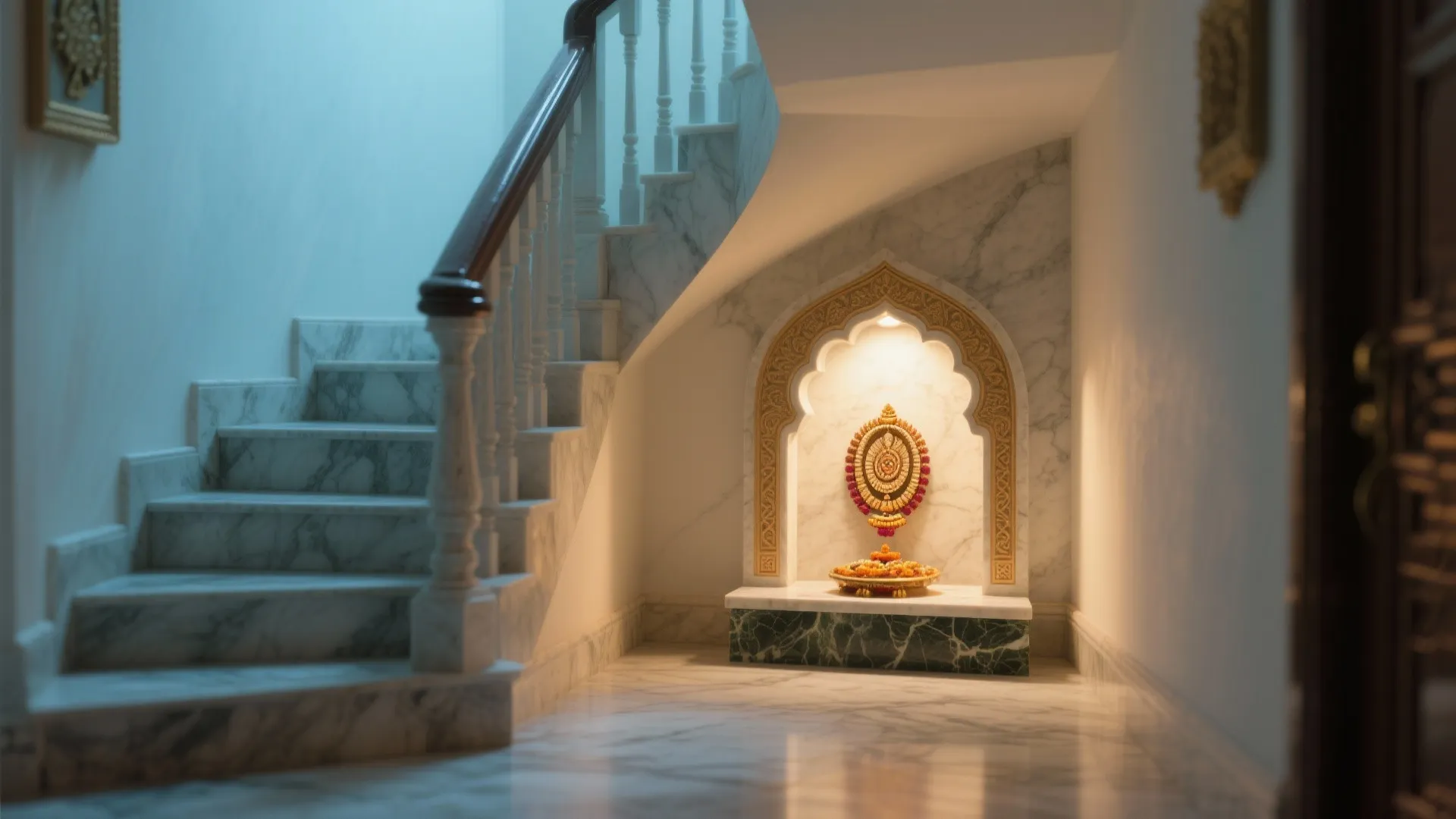 Under-stair Pooja Niche