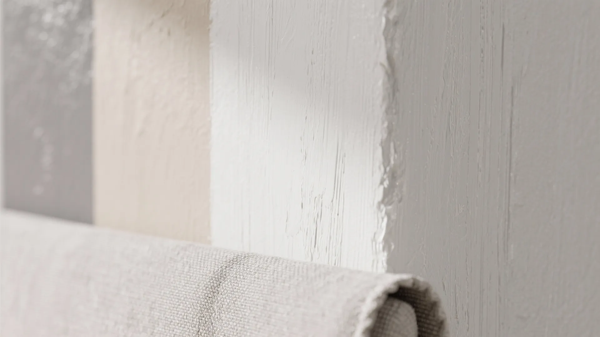 Close-up of paint swatches showing undertone differences and texture