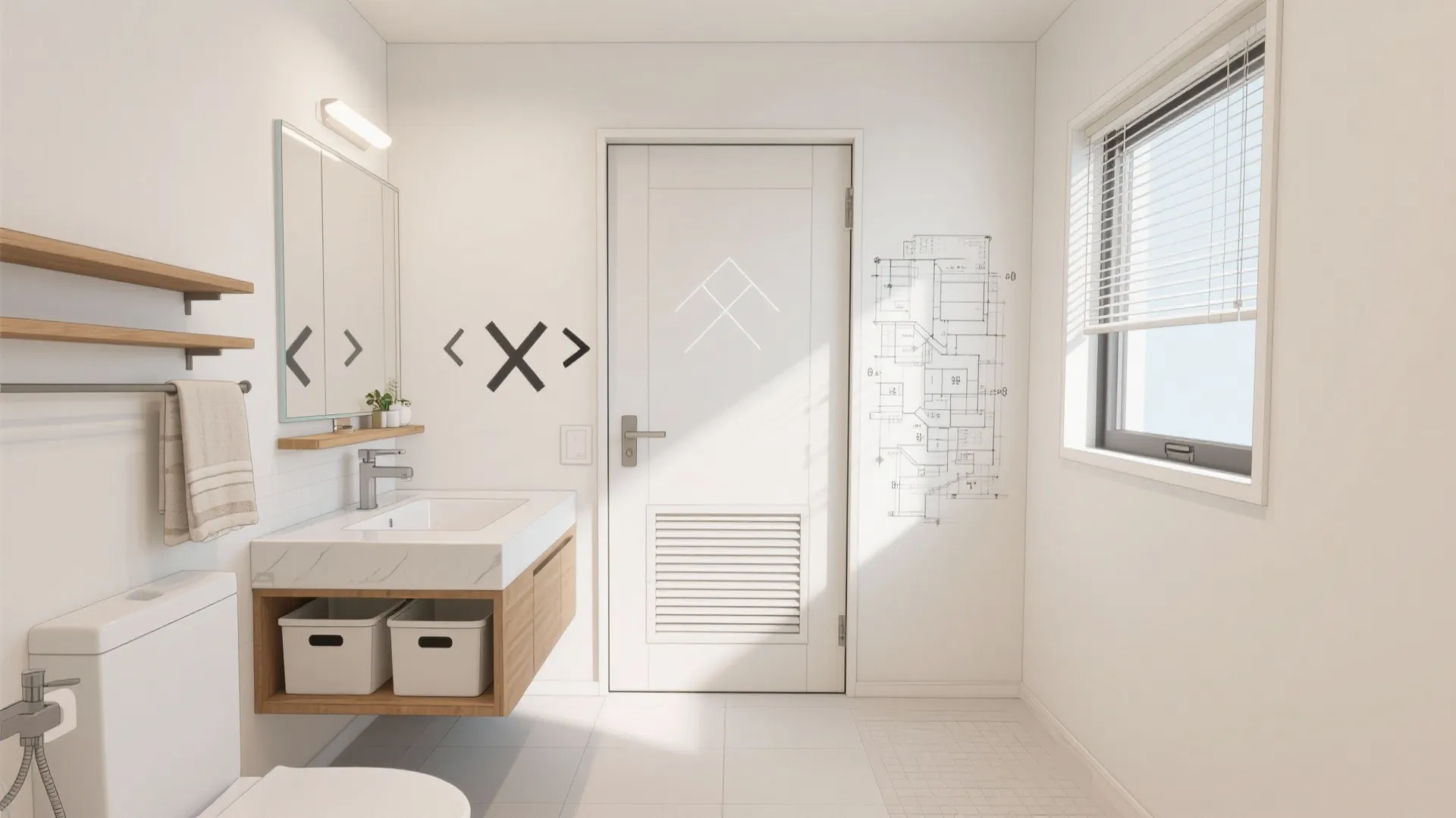 Tips 2: 水回りの湿度を管理し「動線計画」で滞在時間を短縮（収納技巧）