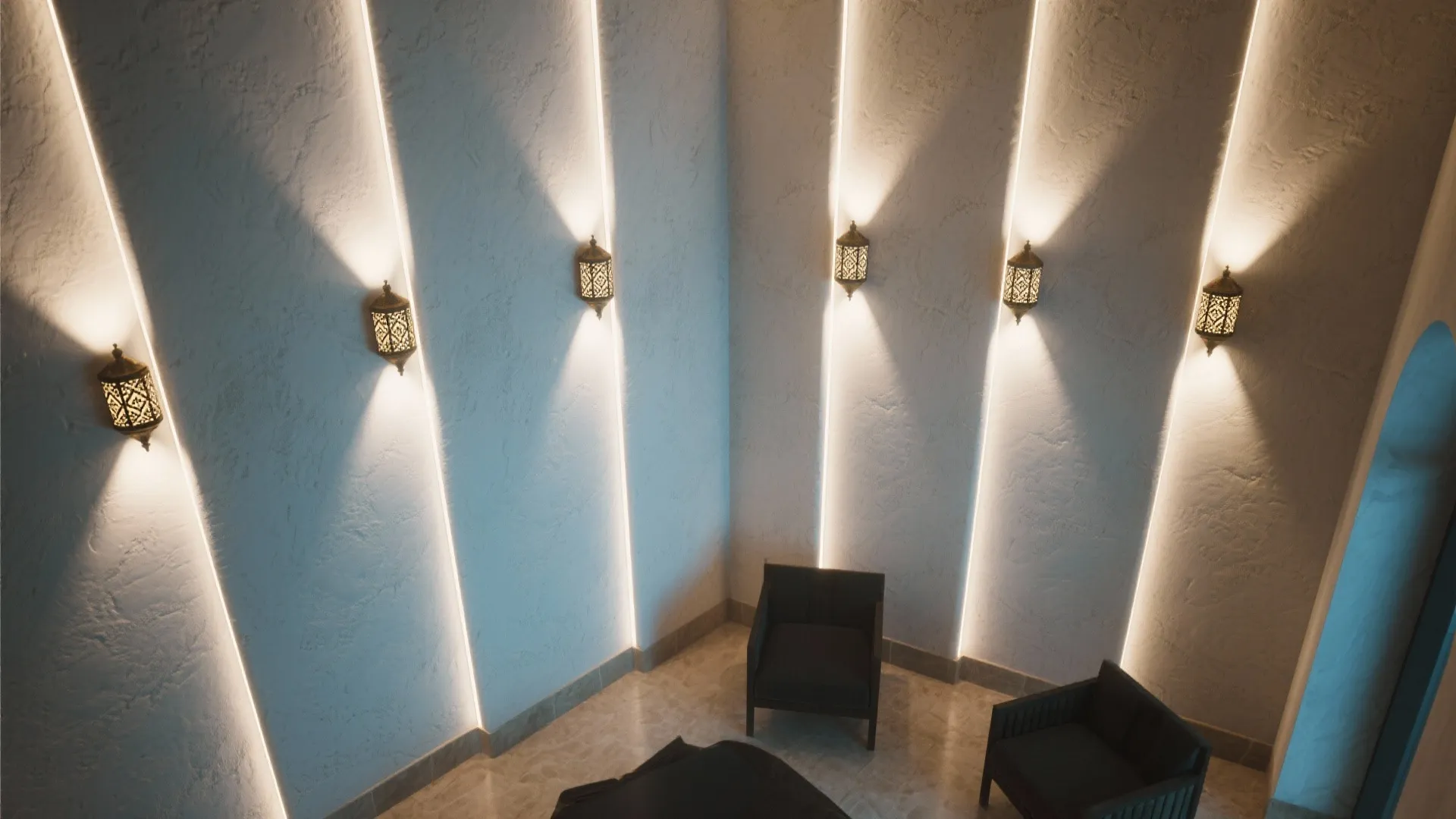 Up-Down Light Sconces to Stretch the Ceiling