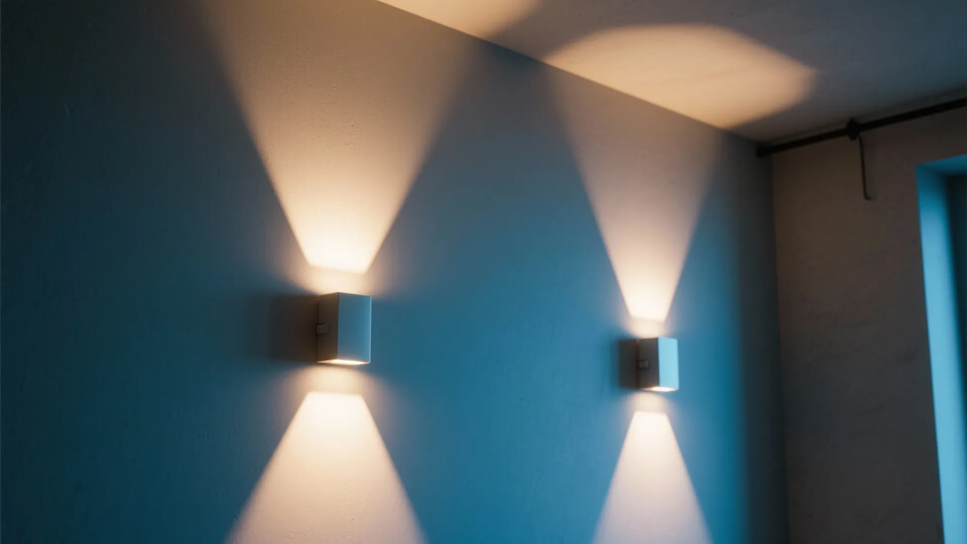 Space-saving uplight/downlight sconces for vertical emphasis
