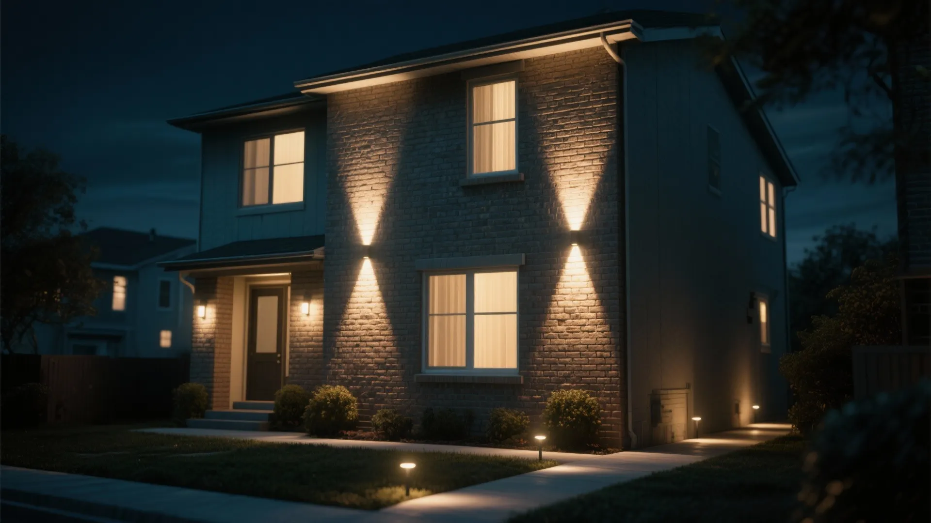 2. Up-and-down wall lights for texture