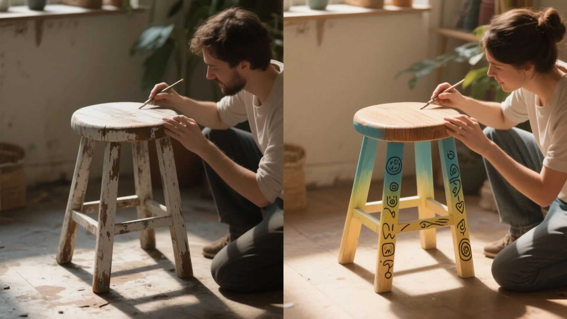 5. Upcycled Furniture Painting Project