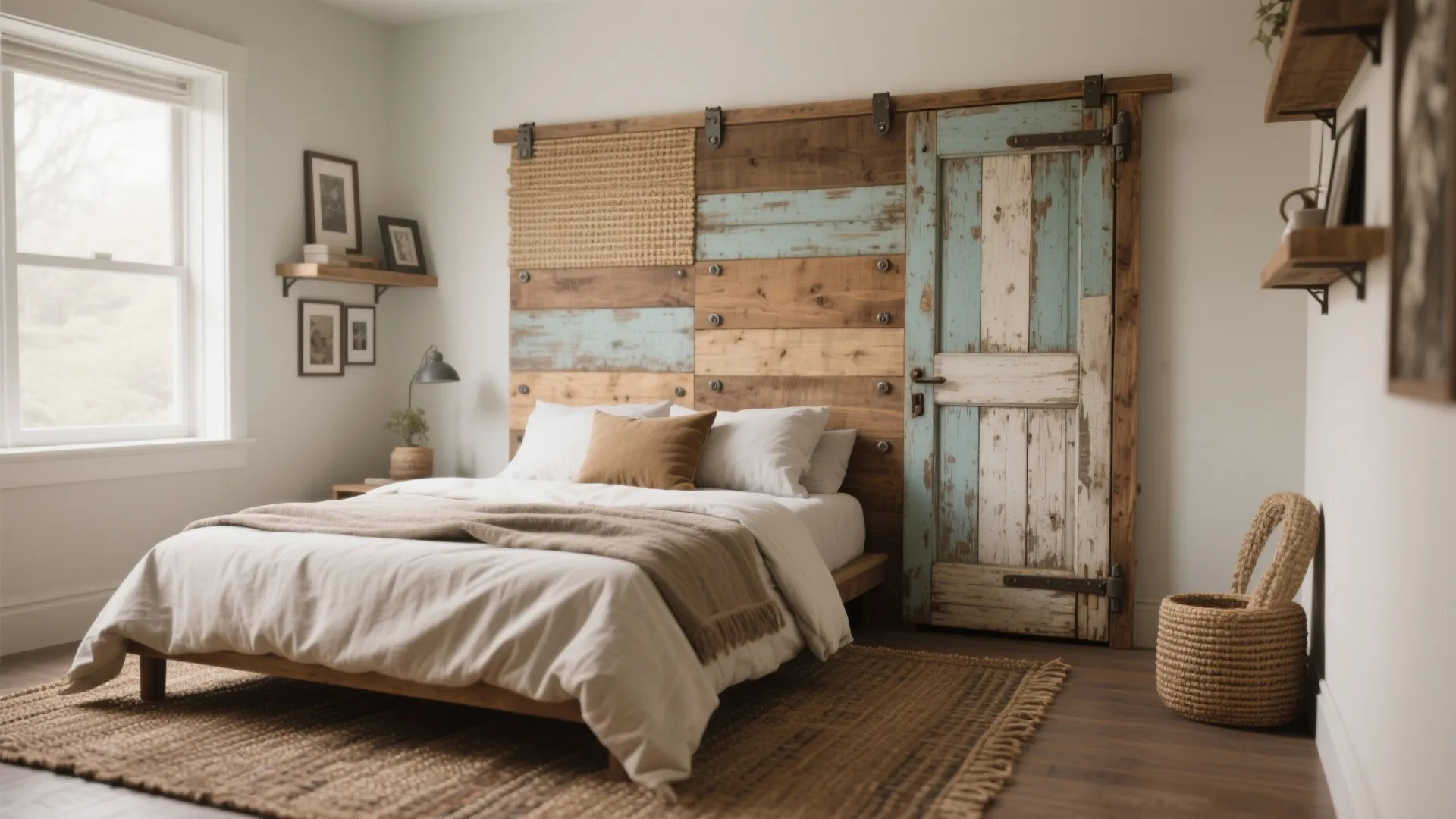 4. Upcycled Headboard Centerpiece