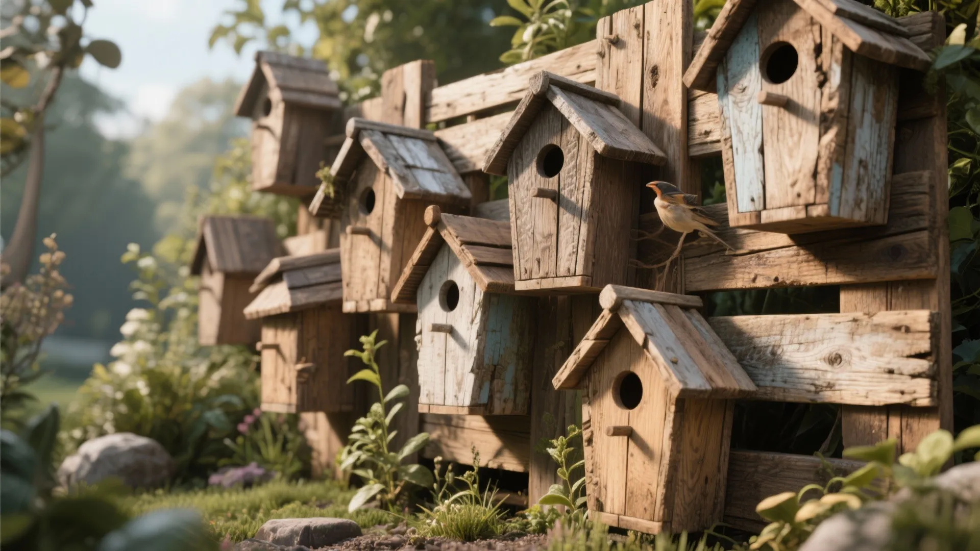3. Upcycled Palette: Rustic Pallet Birdhouse with Natural Wax