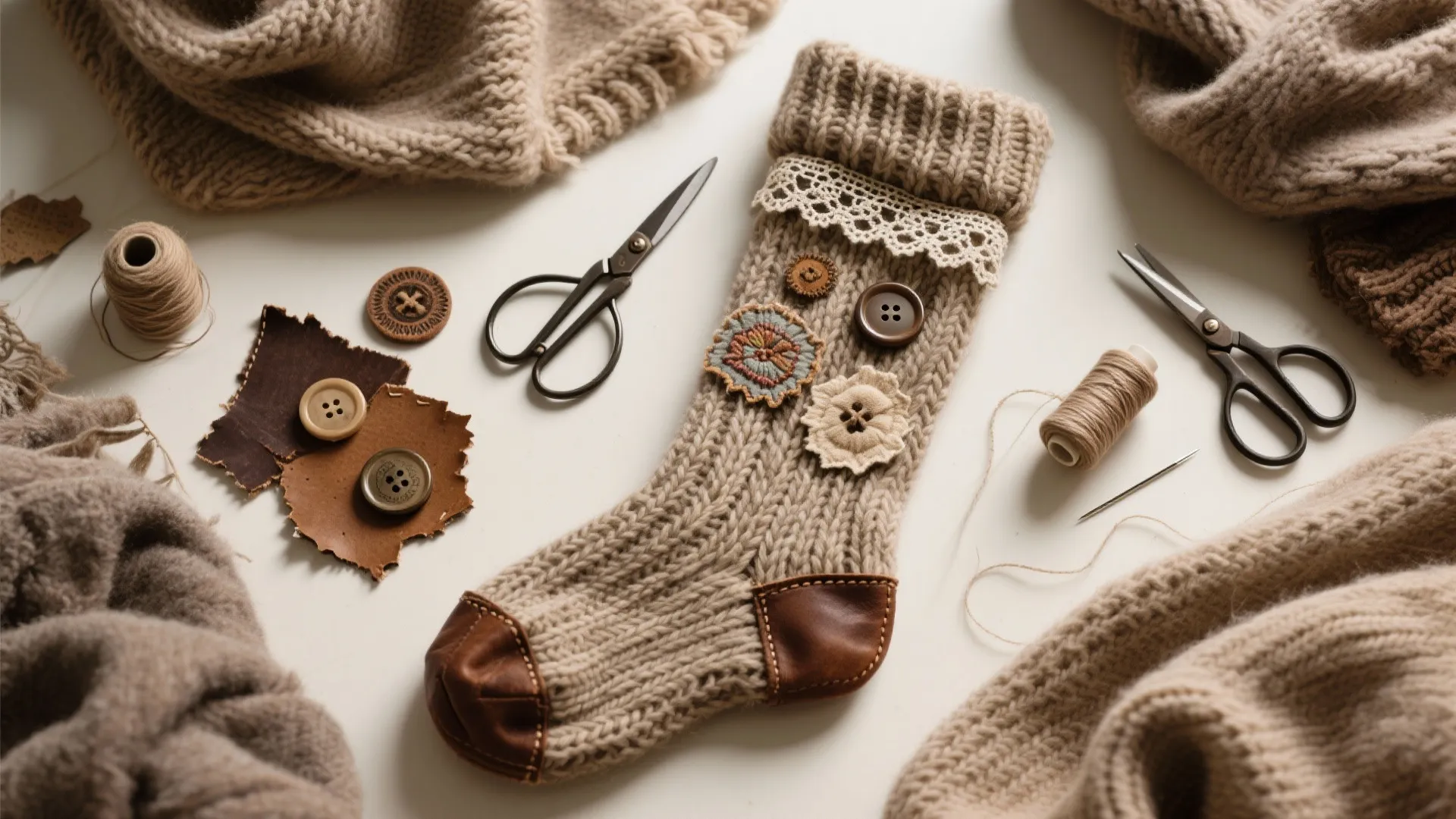 3. Upcycled sweater stockings