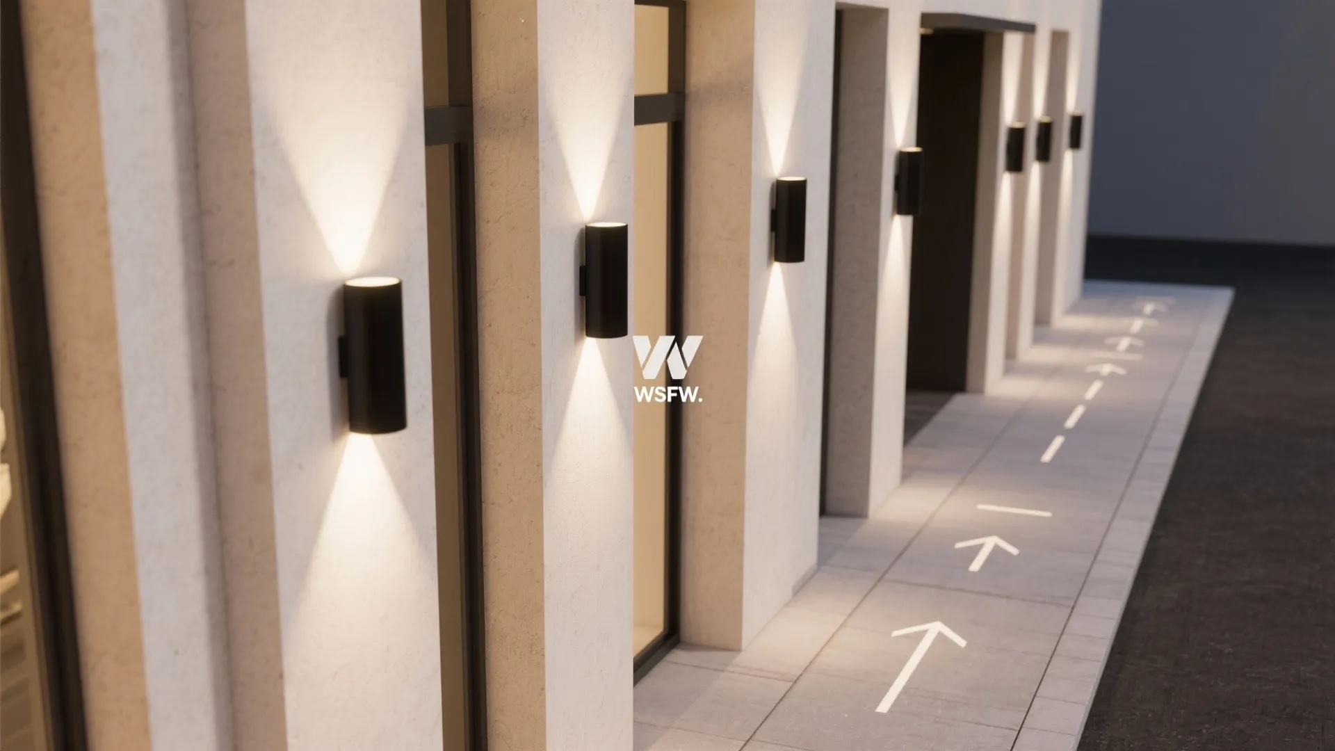 Up-and-down cylinder lights to sculpt texture