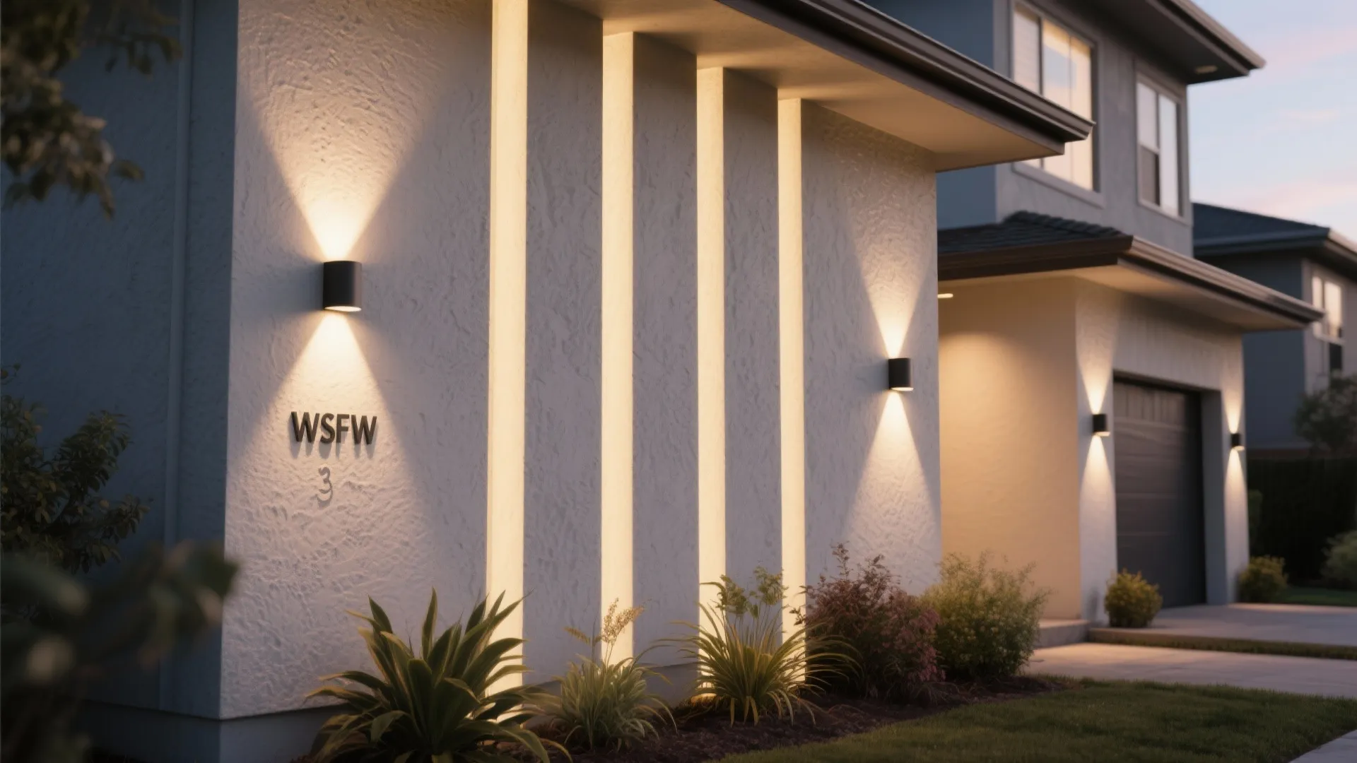 Up/Down wall lights that sculpt façades