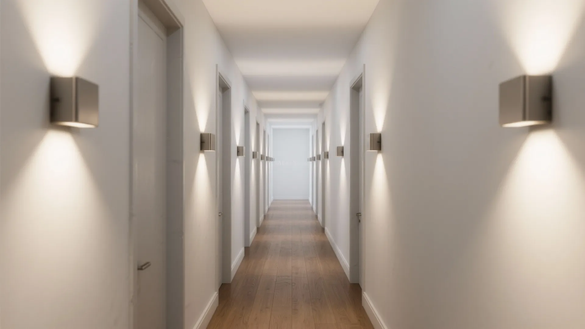 Up-and-down sconces to stretch height