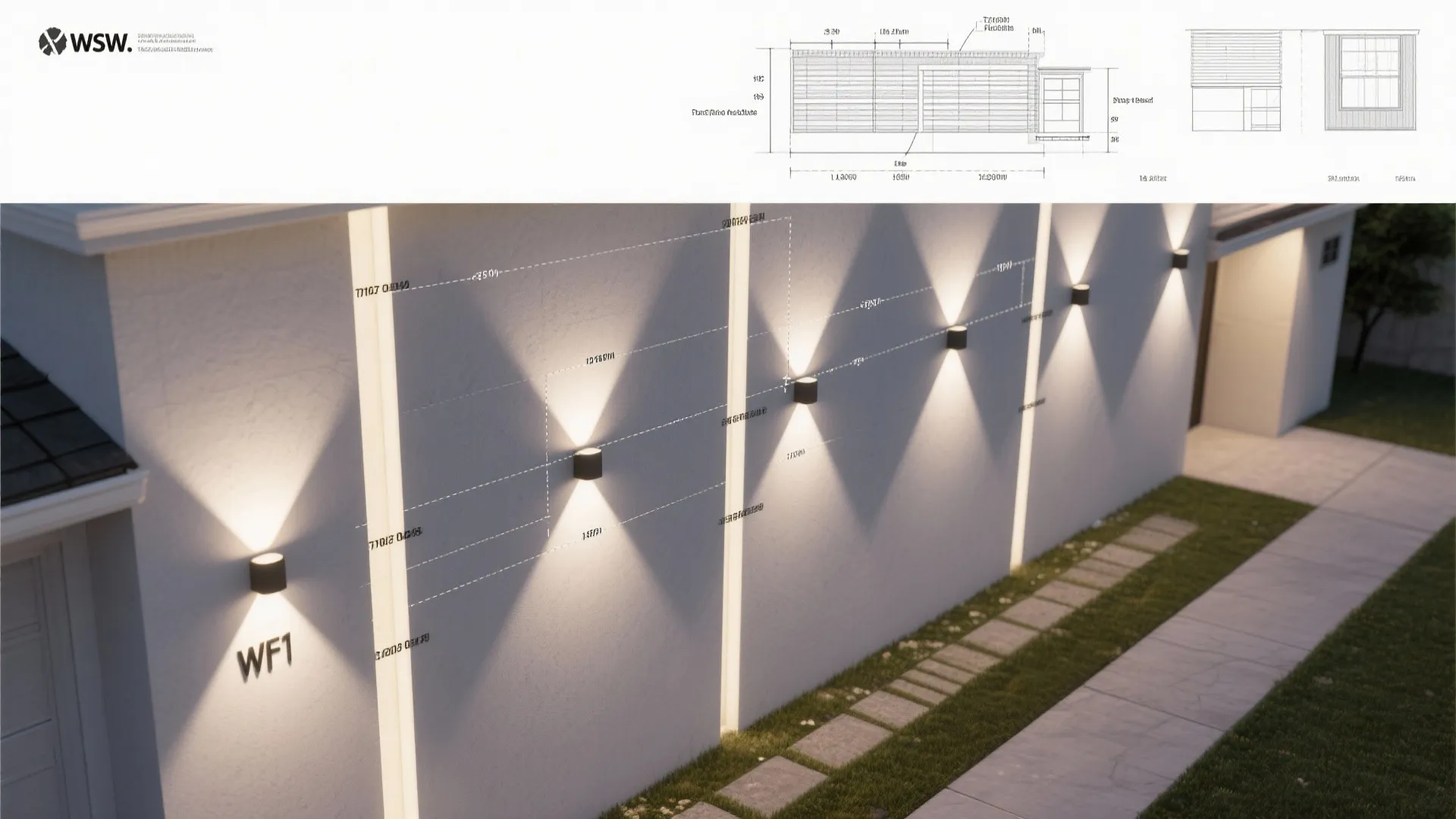 Up/Down wall lights that sculpt façades