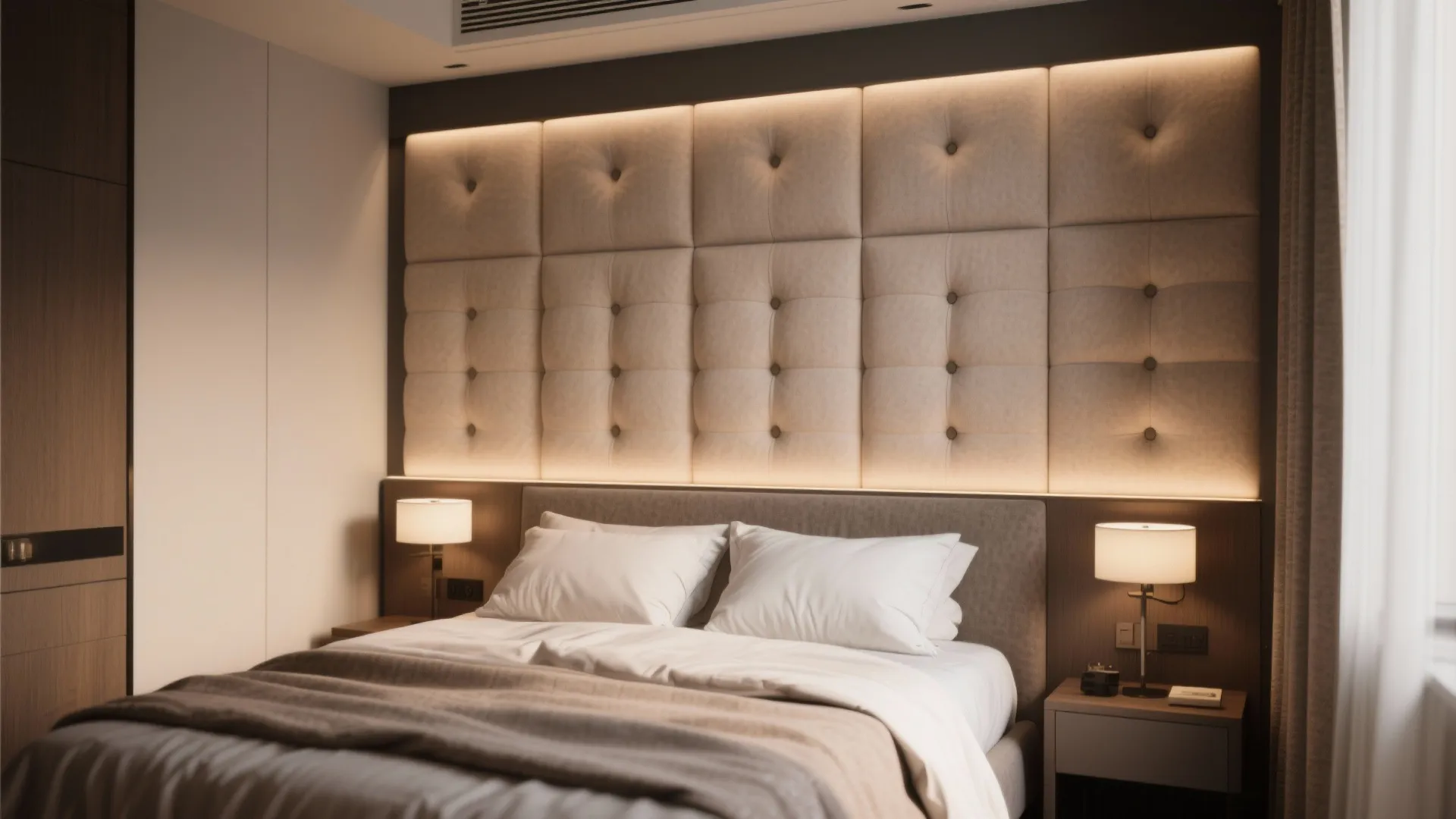 5. Upholstered wall panels for softness and sound control