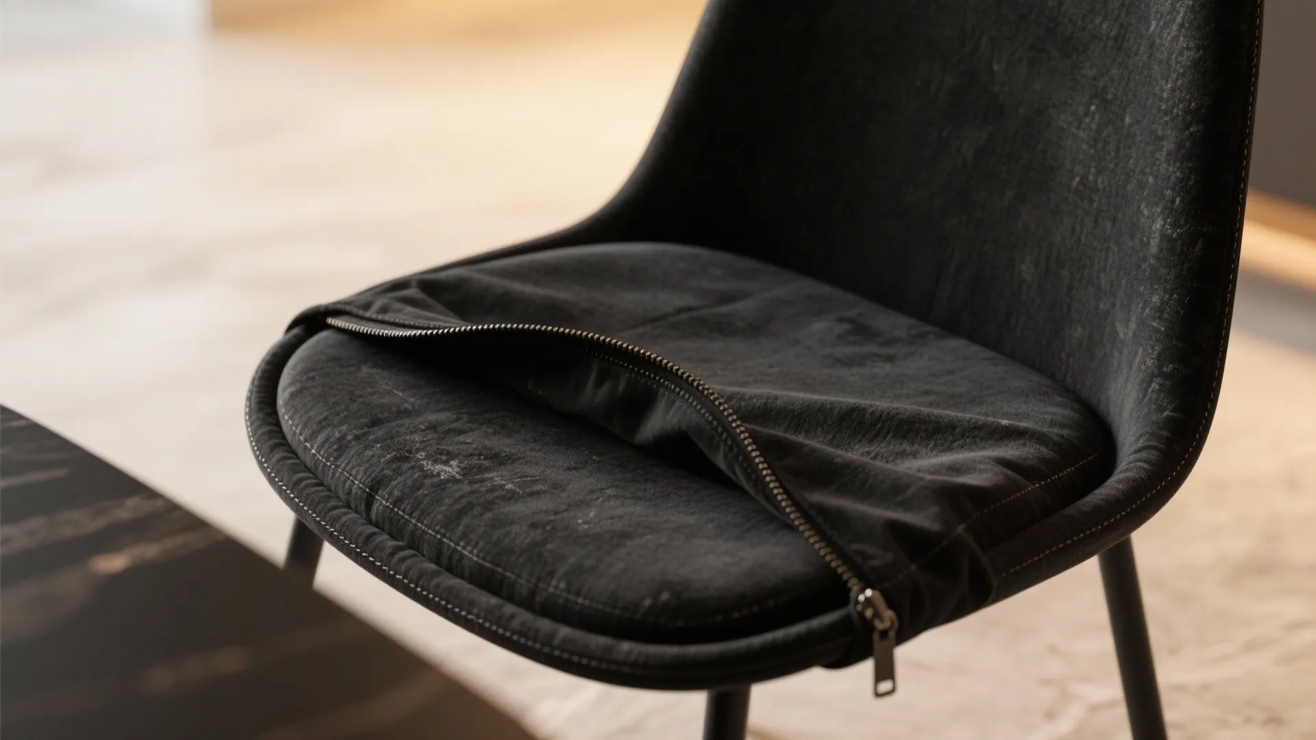 2. Upholstered black dining chairs for comfort