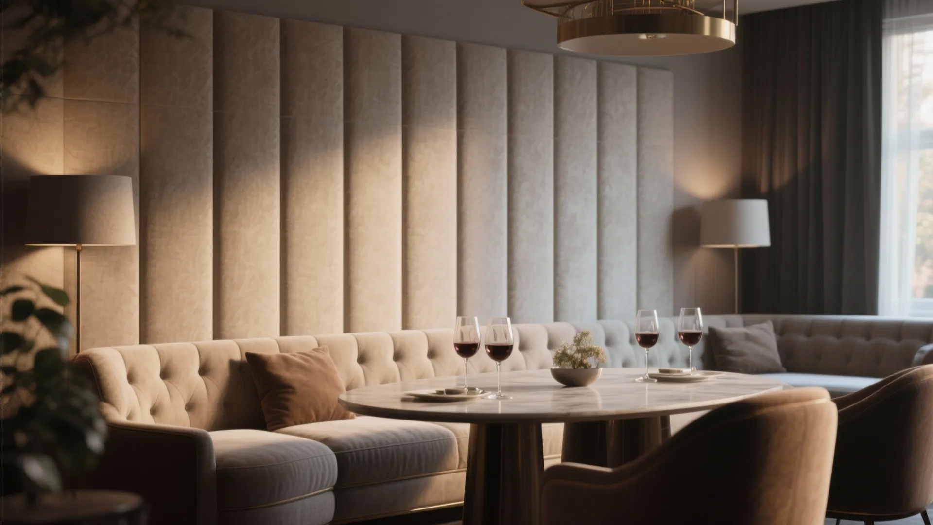 4. Upholstered Wall Panels for Cozy Dining