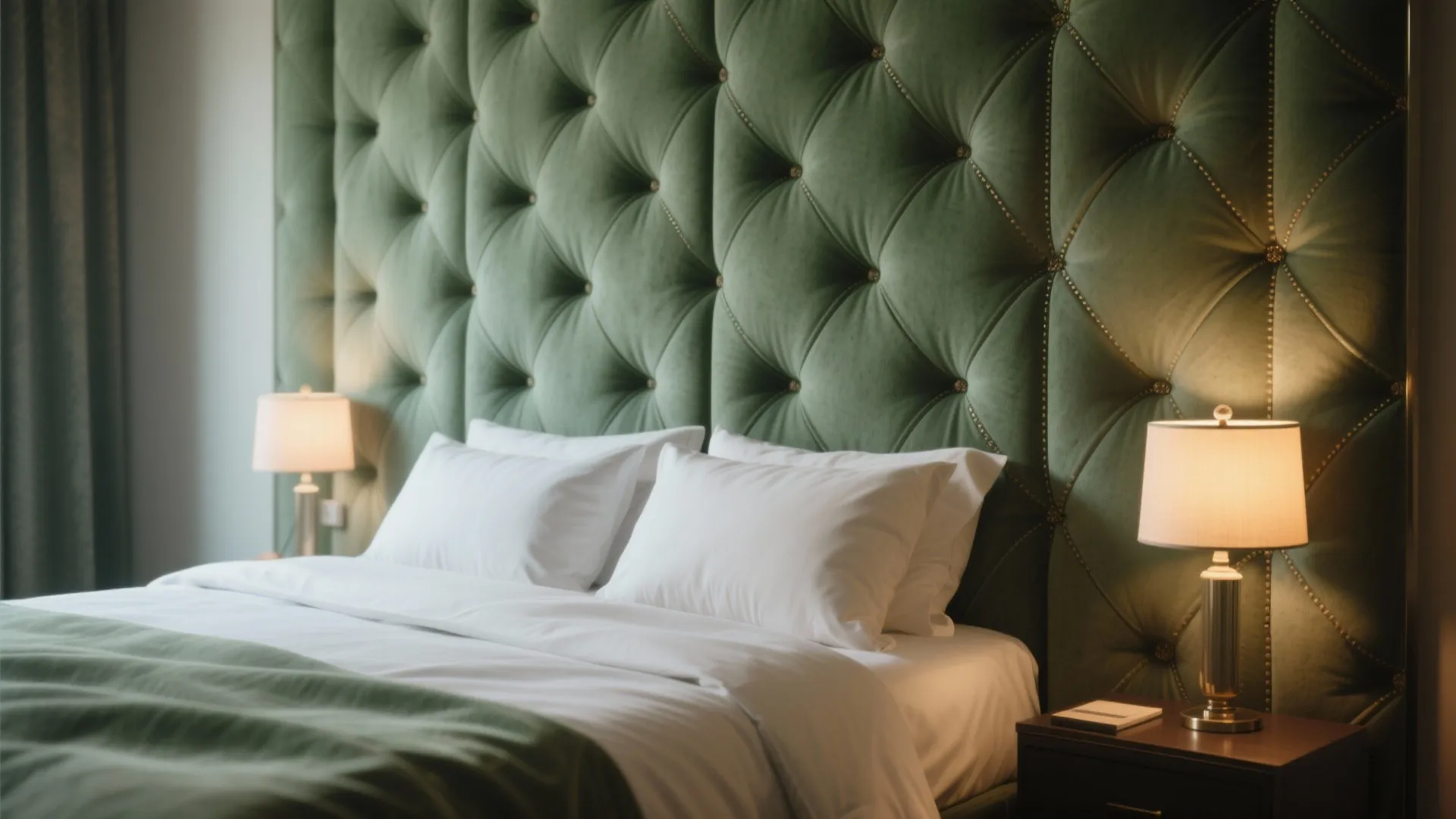 3. Upholstered padded panels for a cozy headboard wall