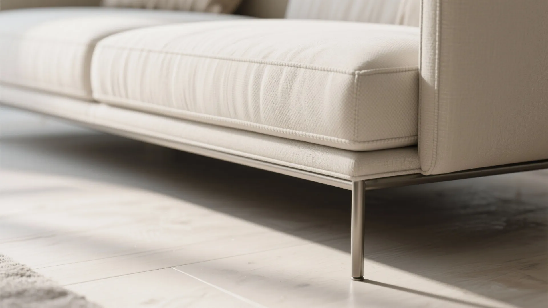 5. Upholstered Bench with Slim Legs