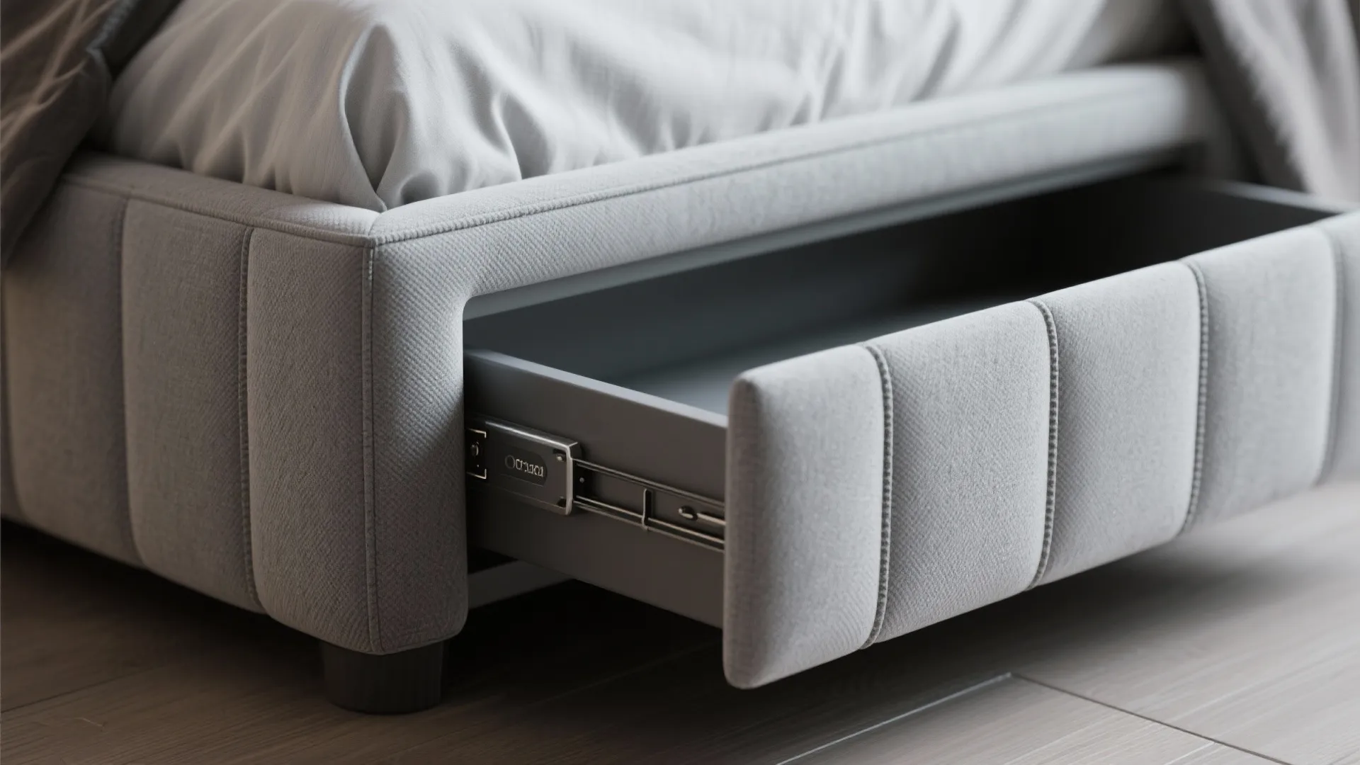 4. Gray Upholstered Set with Storage