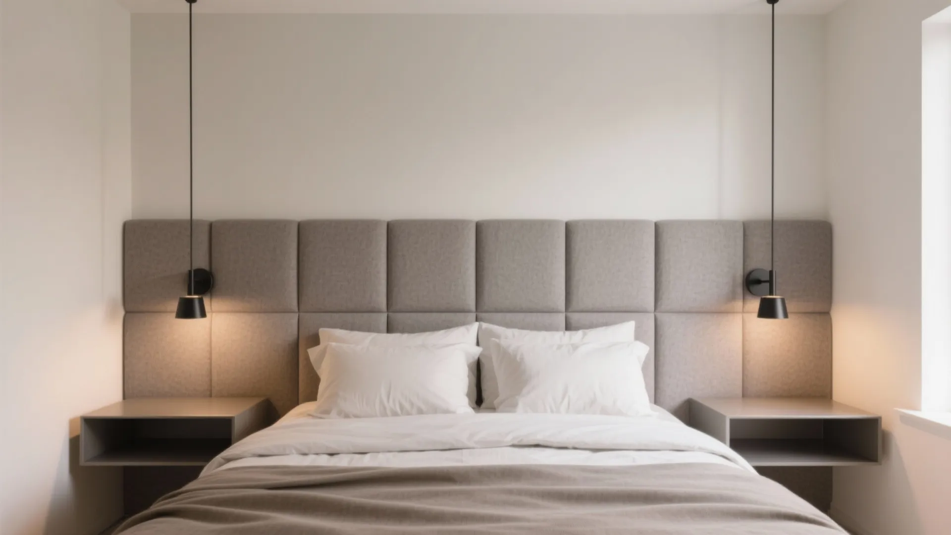 Minimalist Upholstered Headboard Wall
