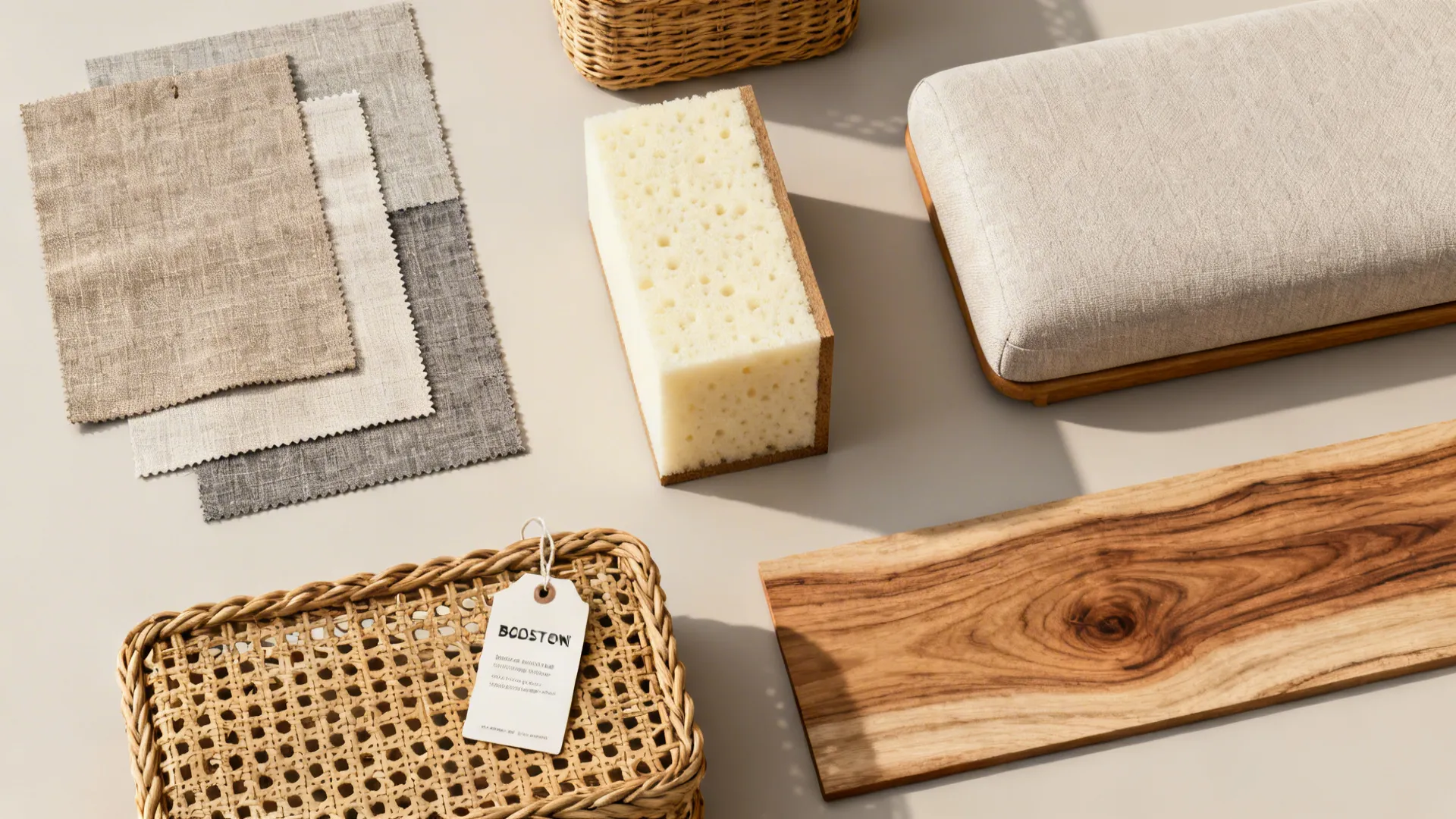 4. Upholstered bench with under-seat baskets