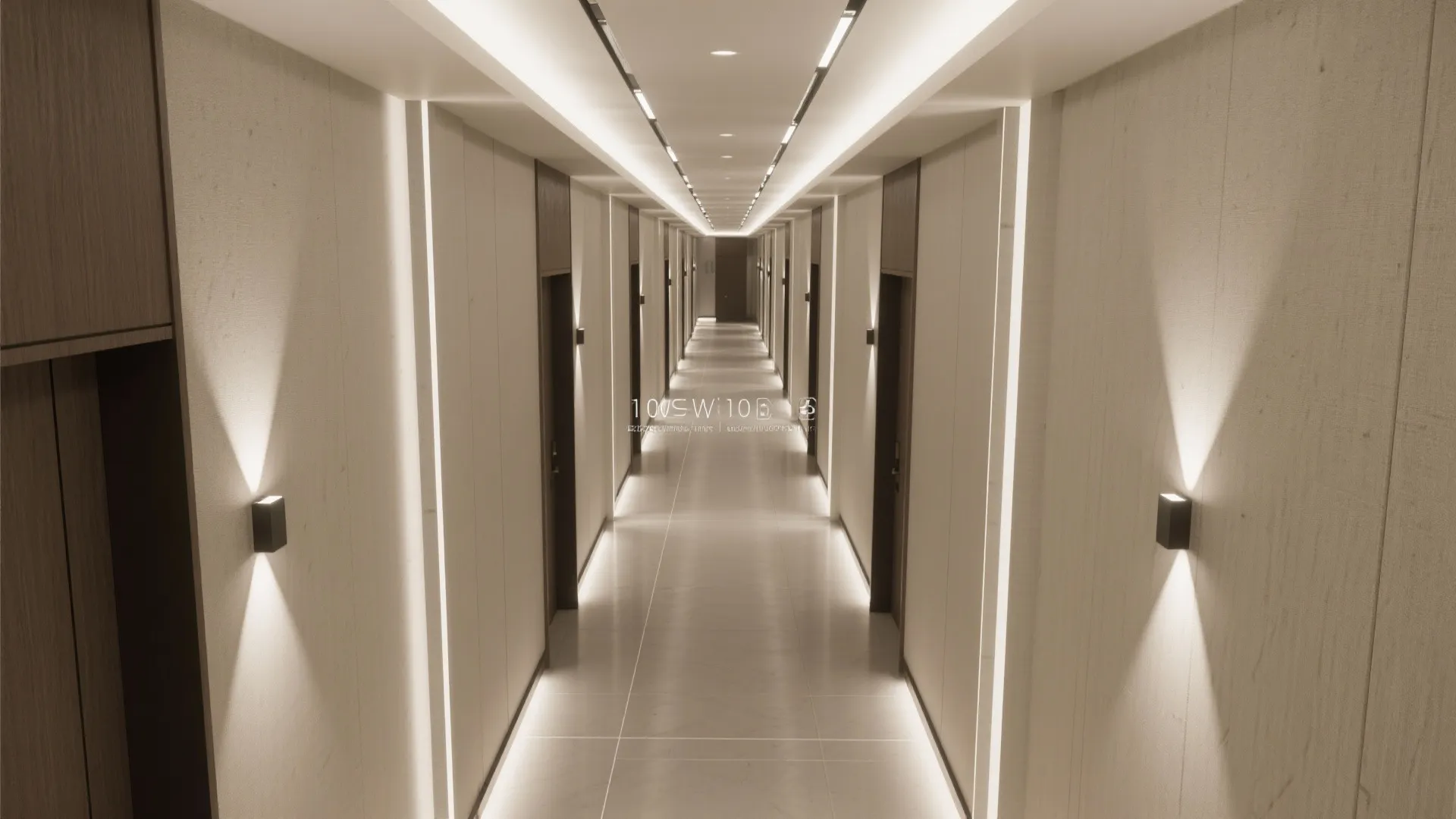 Hall and gallery walls with concealed uplight