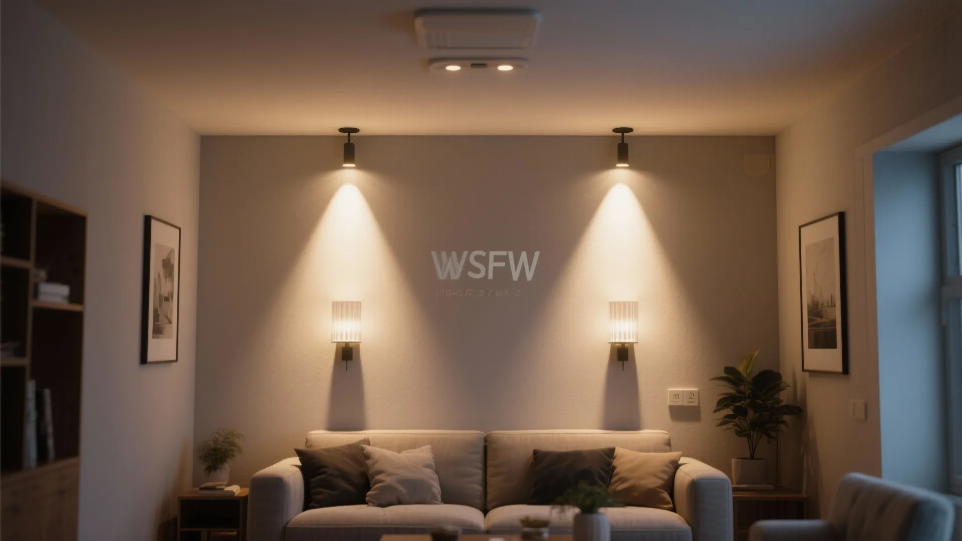 Uplight/downlight sconces to layer height and warmth