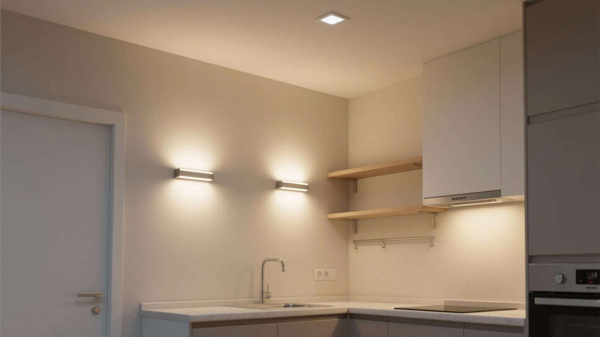 Soft uplight to lift low ceilings