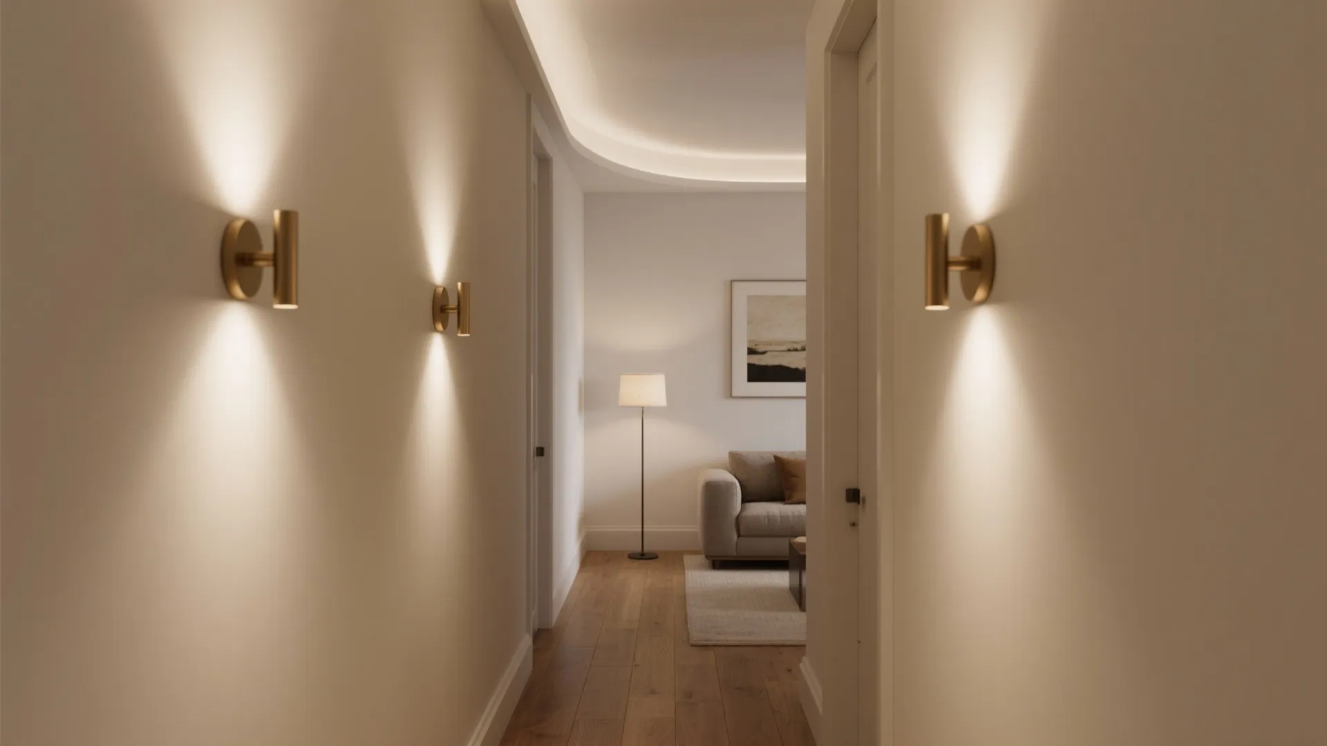 Soft uplight sconces for ceiling lift